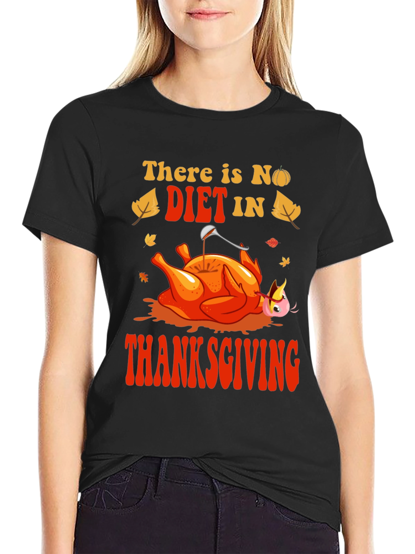 Thanksgiving No Diet Graphic Tee - Mens
