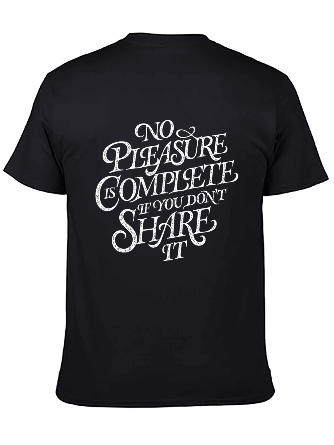 No Pleasure Complete Black Graphic Tee