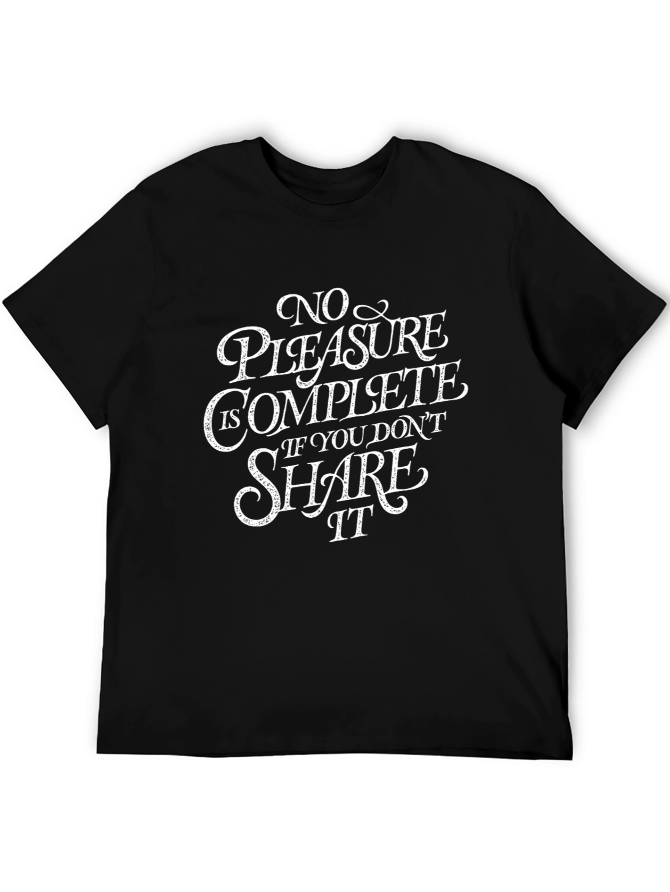 No Pleasure Complete Black Graphic Tee