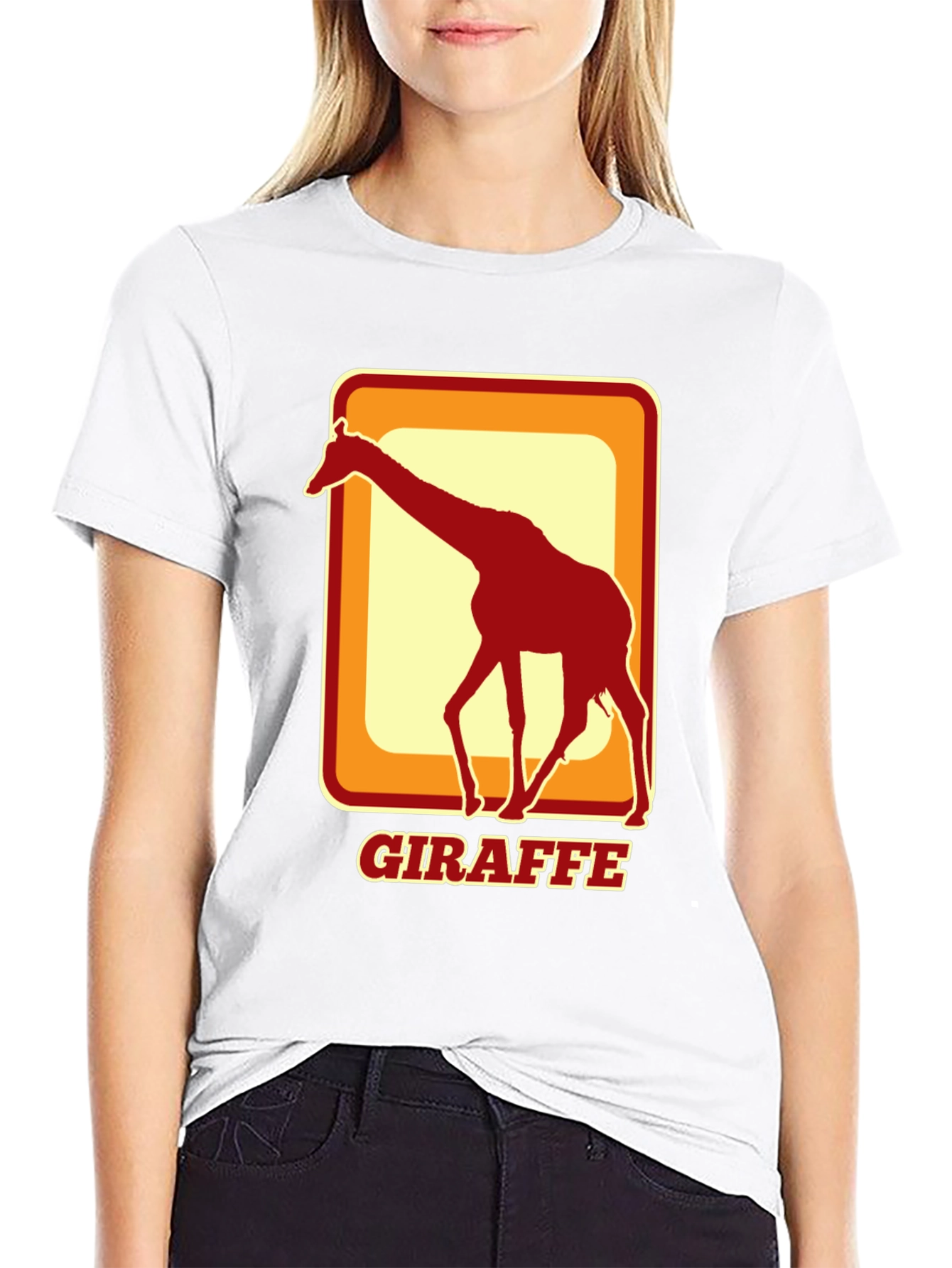 Giraffe Retro Style T-Shirt - Cool Animal Tee