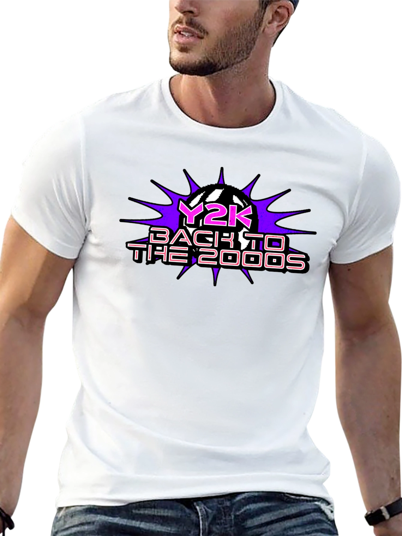 Y2K Back to the 2000s Black T-Shirt