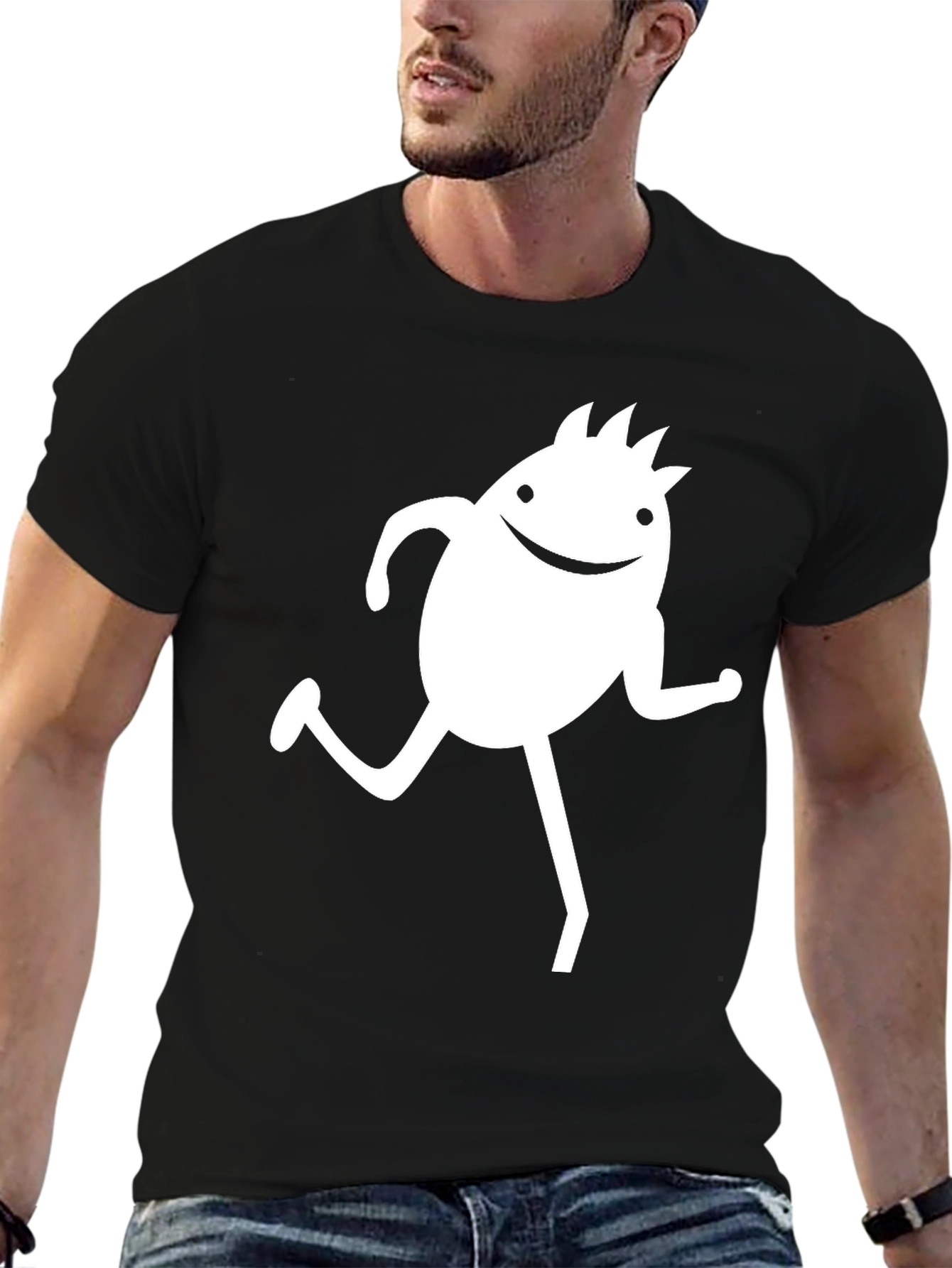 Funky Character Black T-Shirt