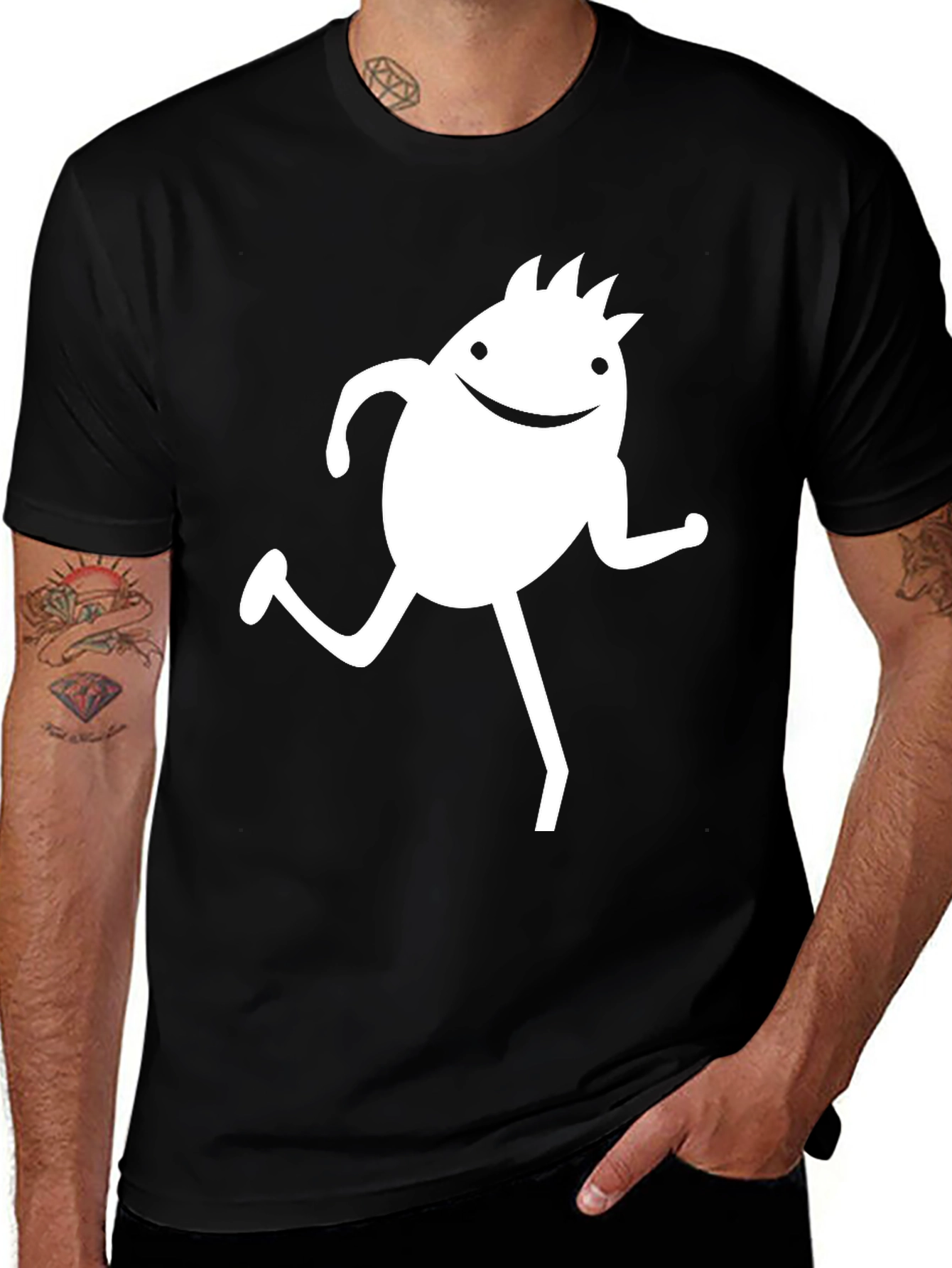 Funky Character Black T-Shirt