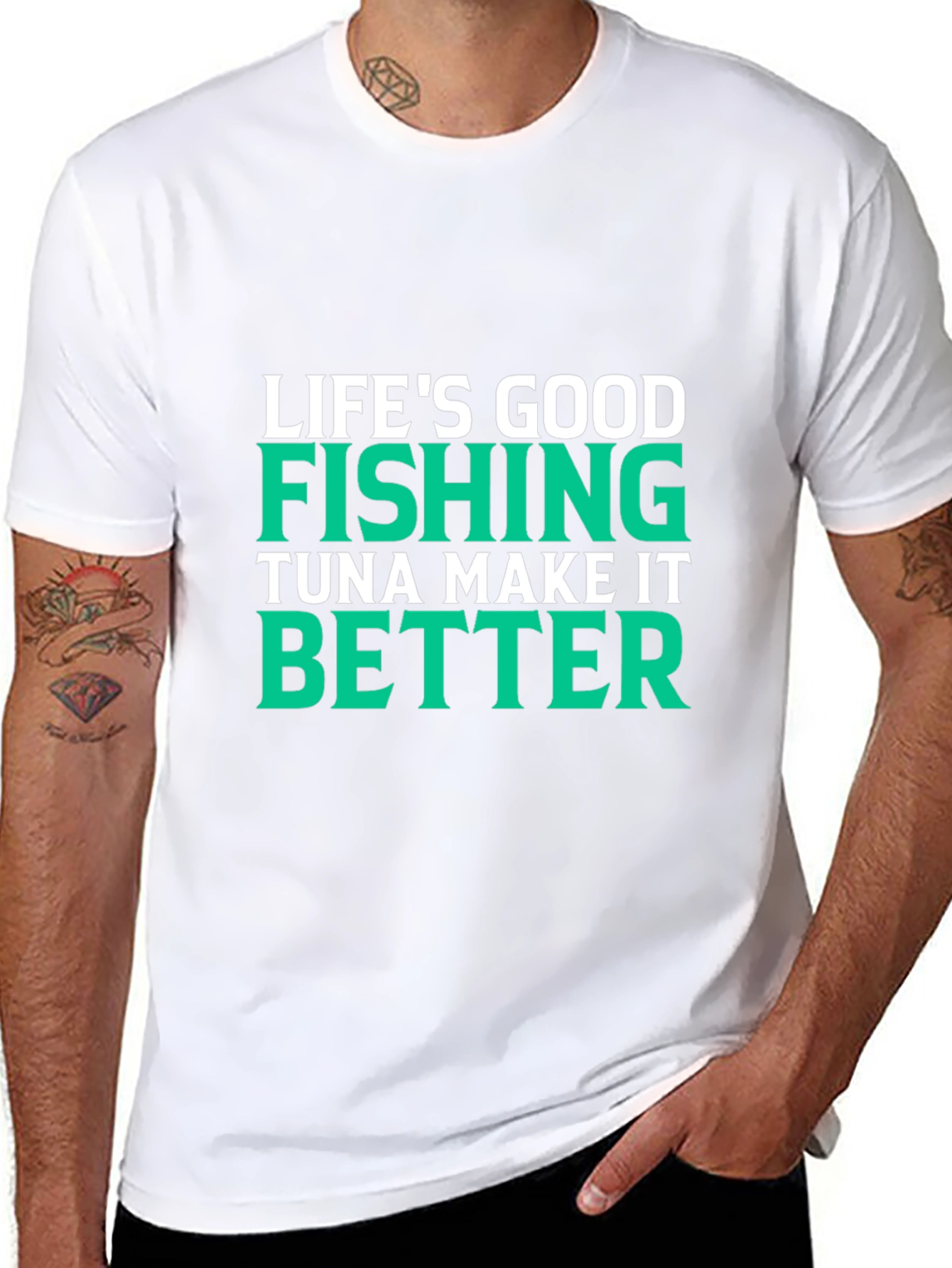 Lifes Good Fishing Makes It Better Black T-Shirt