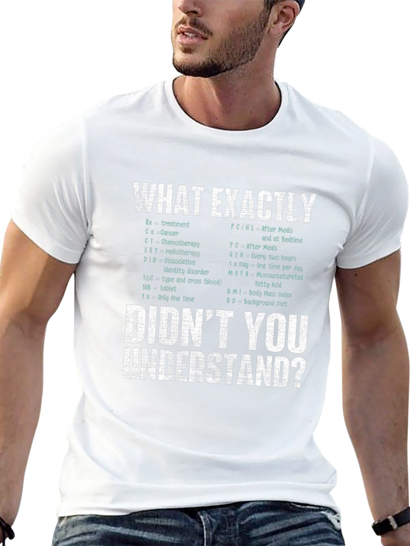 Funny Medical Abbreviation T-Shirt - Didnt You Understand?