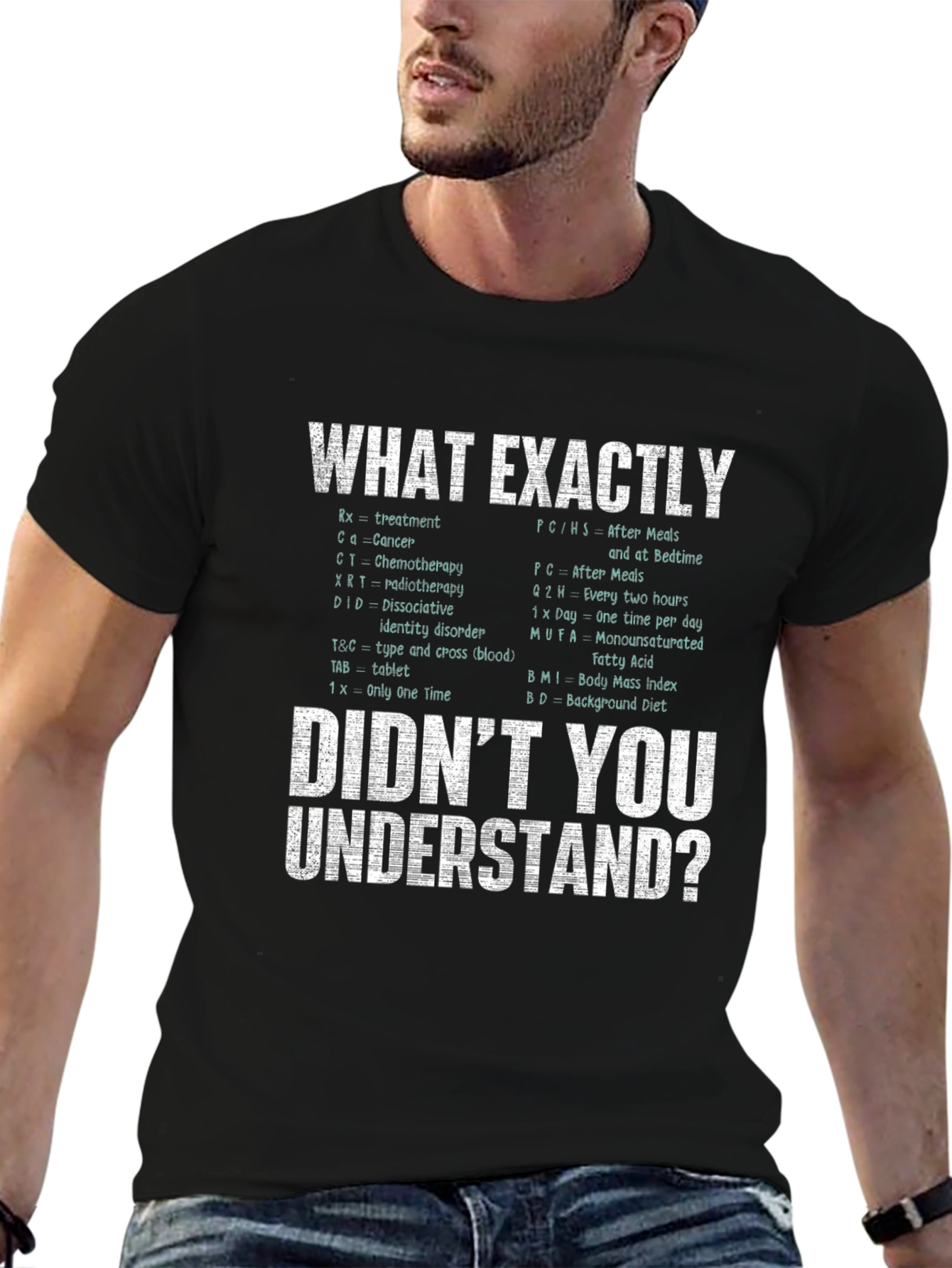 Funny Medical Abbreviation T-Shirt - Didnt You Understand?