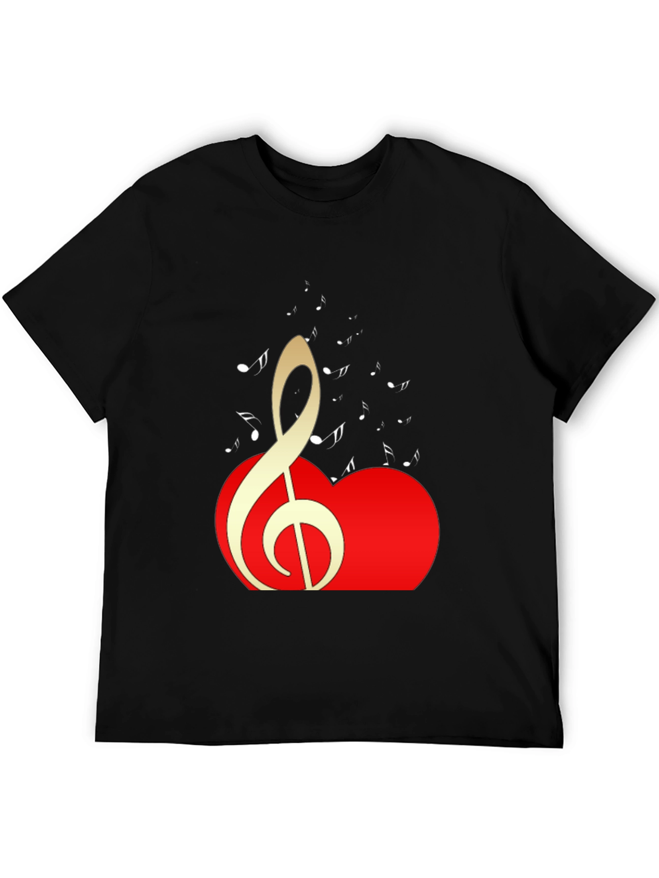 Musical Heartbeat Black T-Shirt