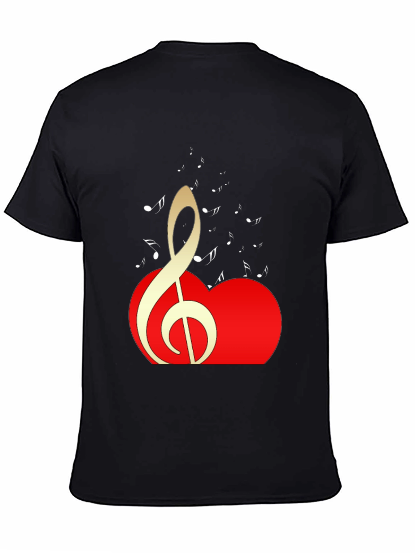 Musical Heartbeat Black T-Shirt