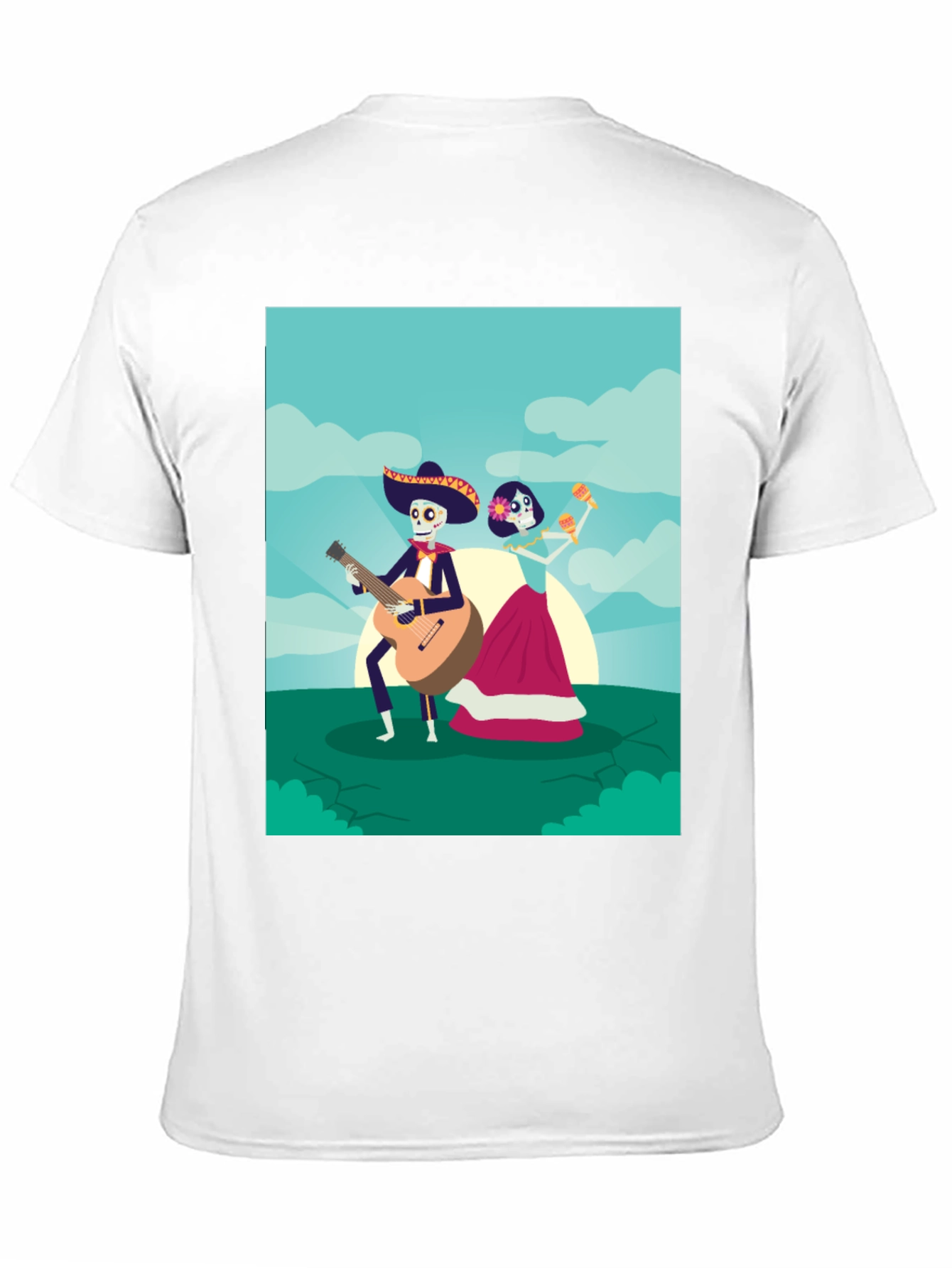 Day of the Dead Graphic Tee - Mariachi Couple