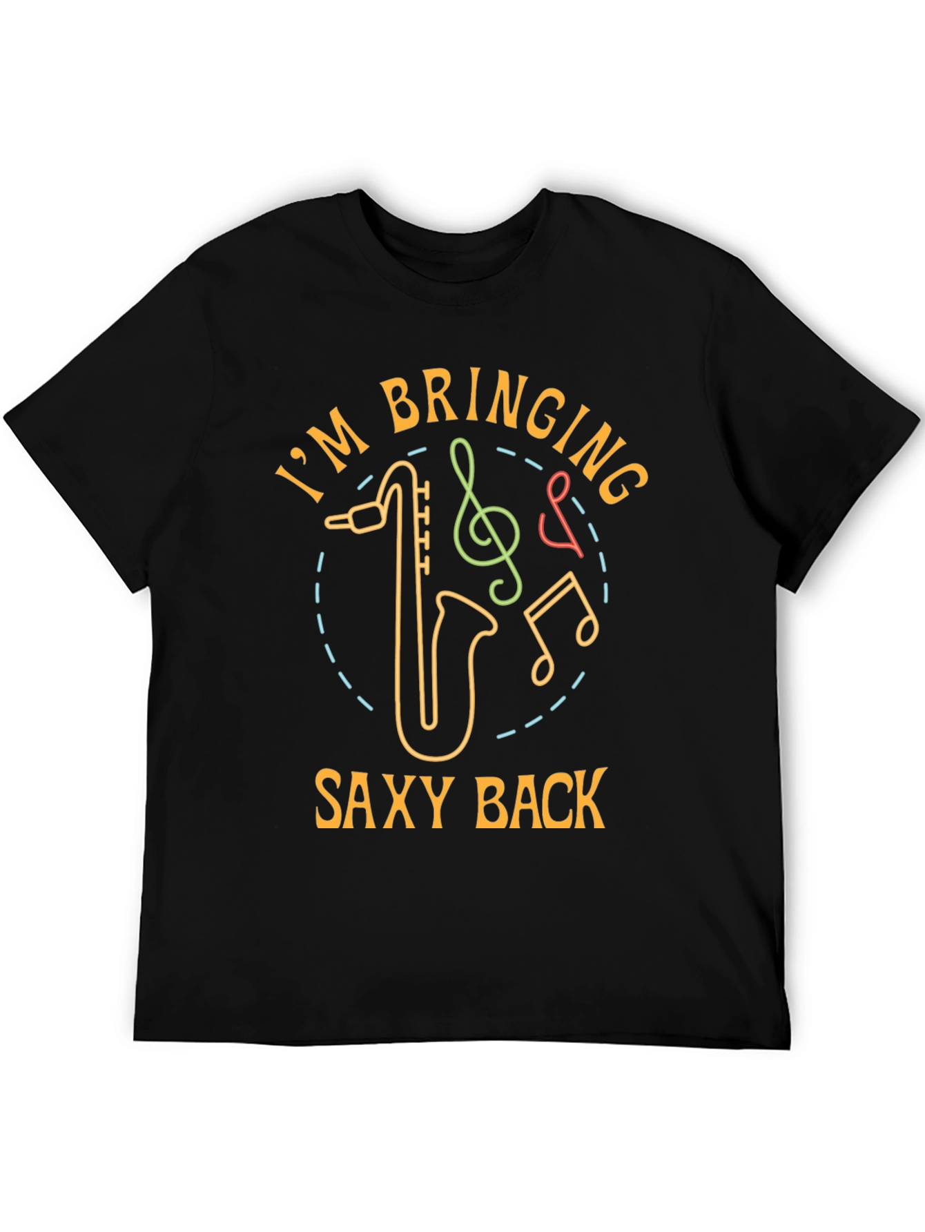 Saxy Back Graphic Tee - Music Lovers T-Shirt