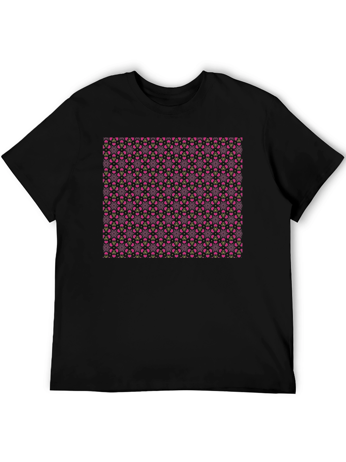 Patterned T-Shirt: Pink Hearts & Details