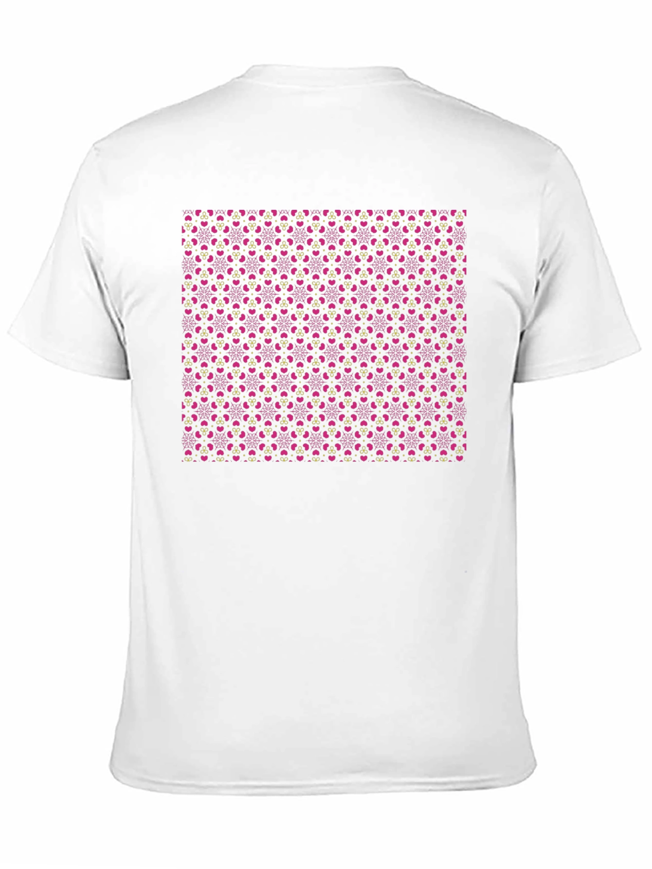 Patterned T-Shirt: Pink Hearts & Details