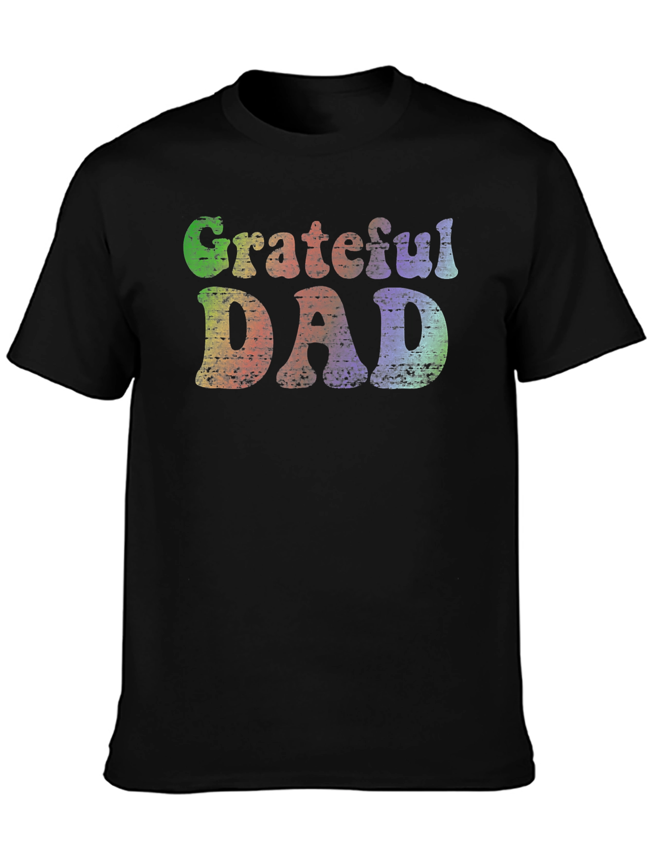Grateful Dad Retro Graphic Tee - Black