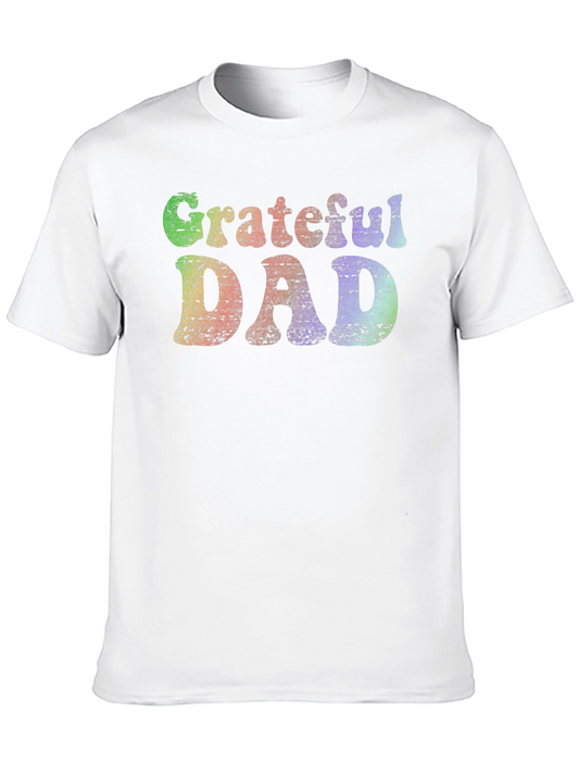 Grateful Dad Retro Graphic Tee - Black