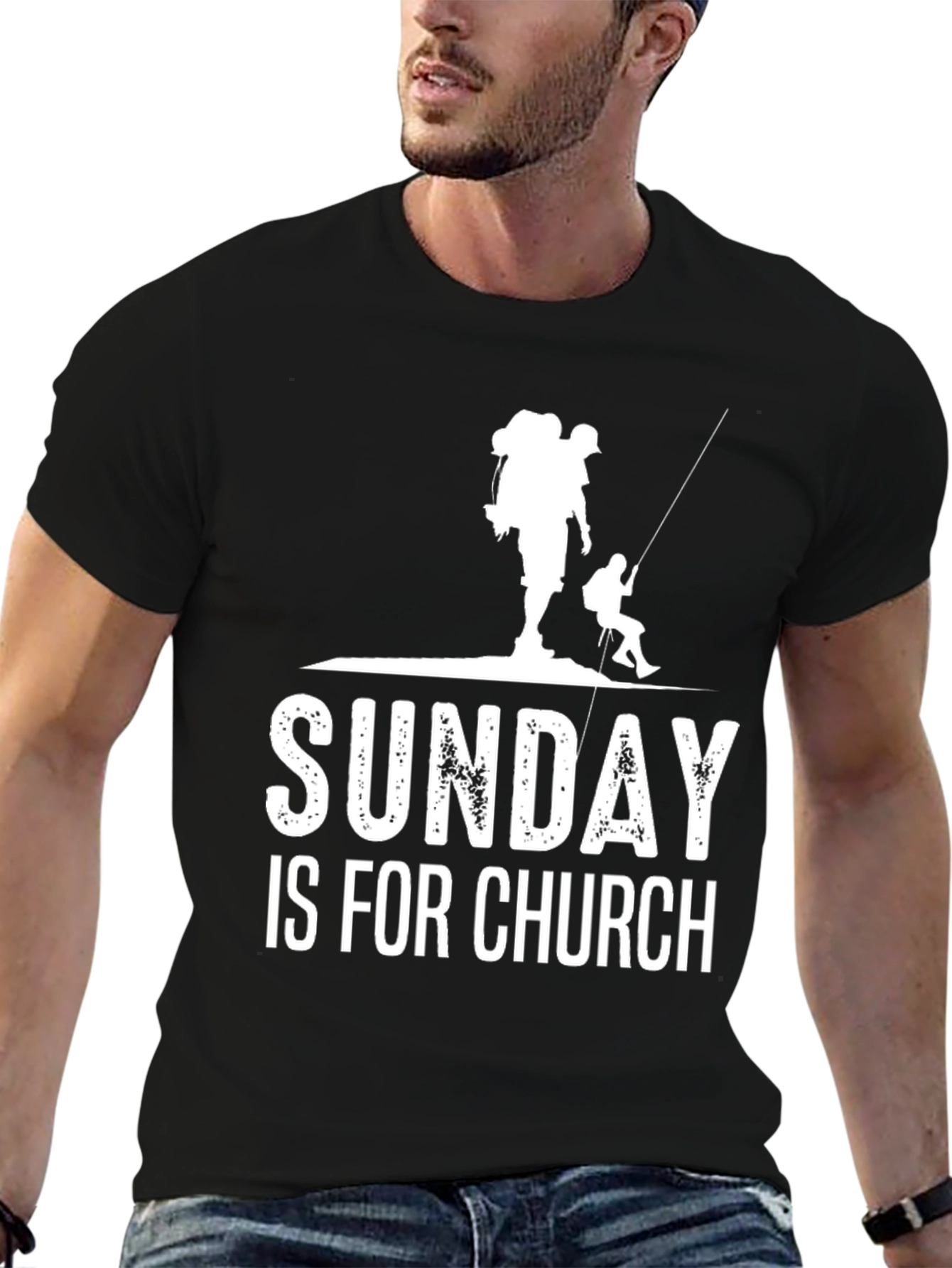 Sunday Is For Church Black Graphic Tee