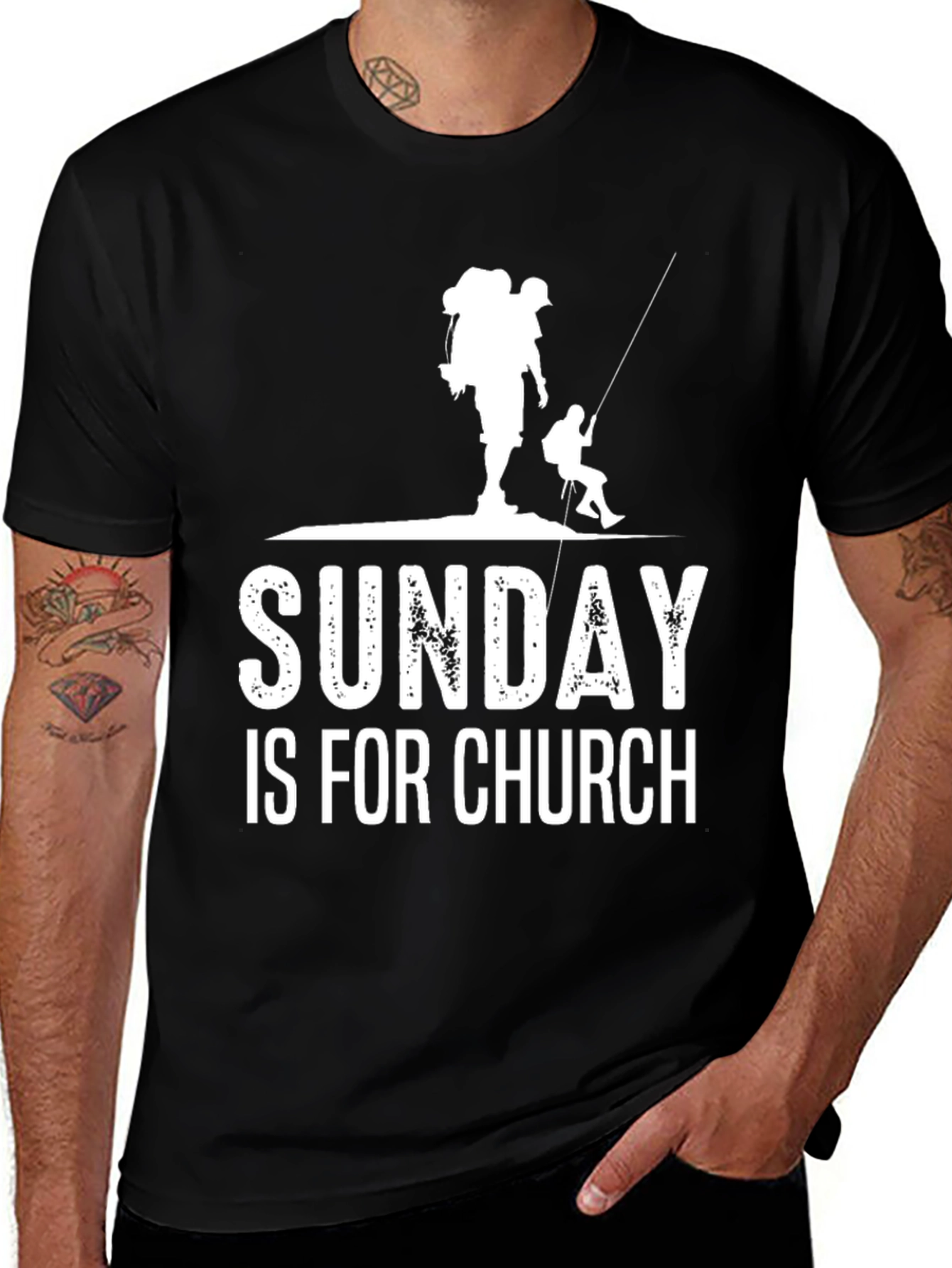 Sunday Is For Church Black Graphic Tee