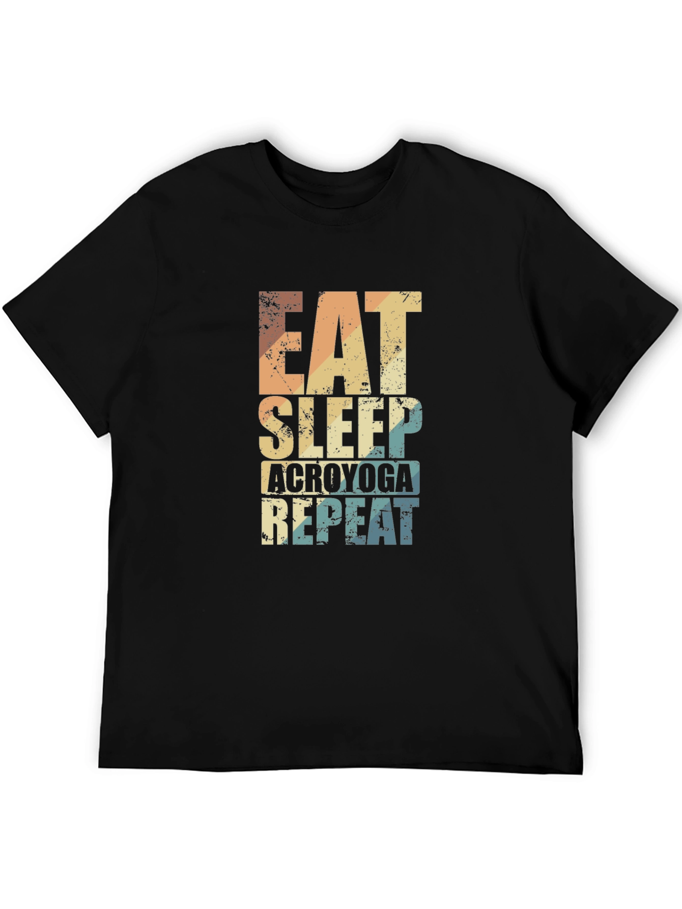 Eat Sleep Acroyoga Repeat T-Shirt - Black
