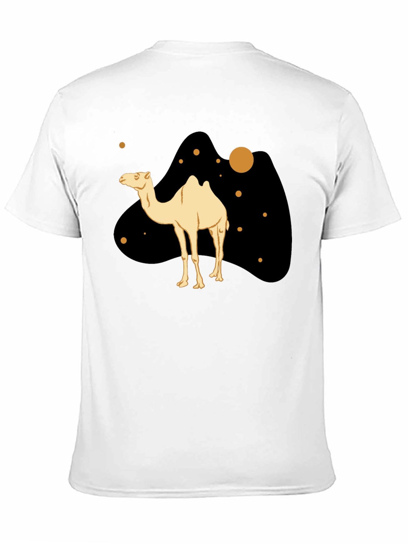 Camel Graphic Print Black T-Shirt
