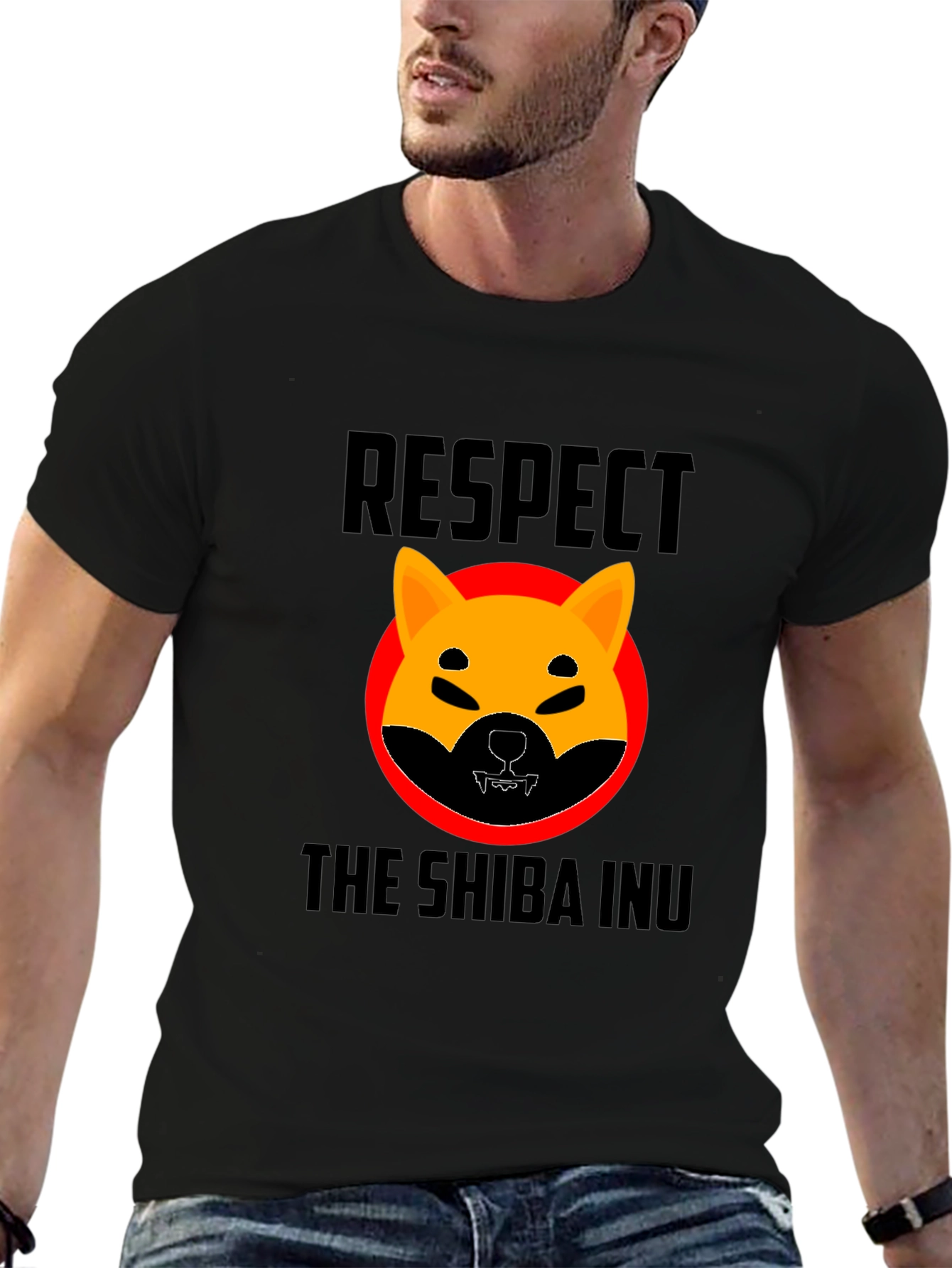 Respect the Shiba Inu T-Shirt - Black