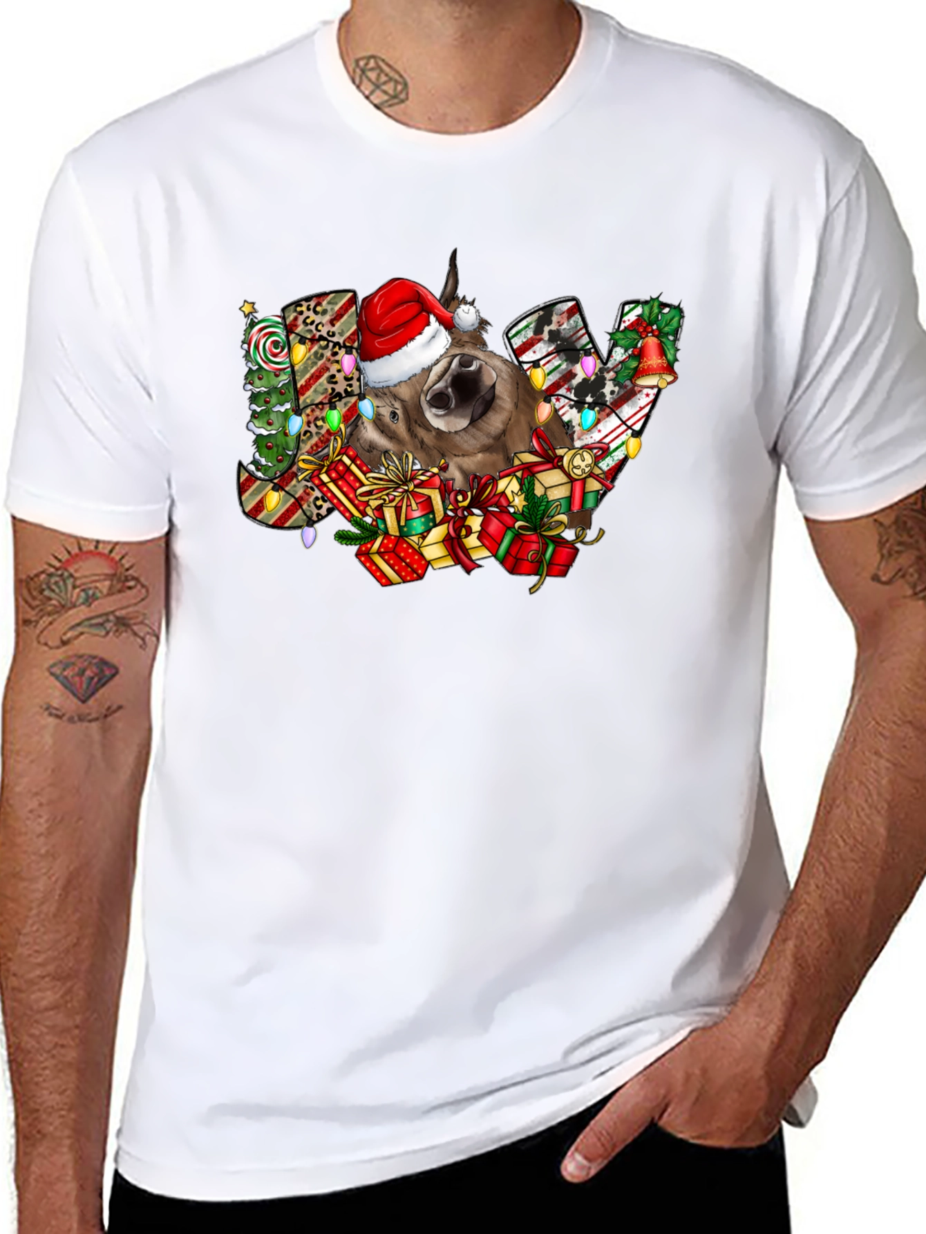 Festive Donkey Joy Christmas T-Shirt