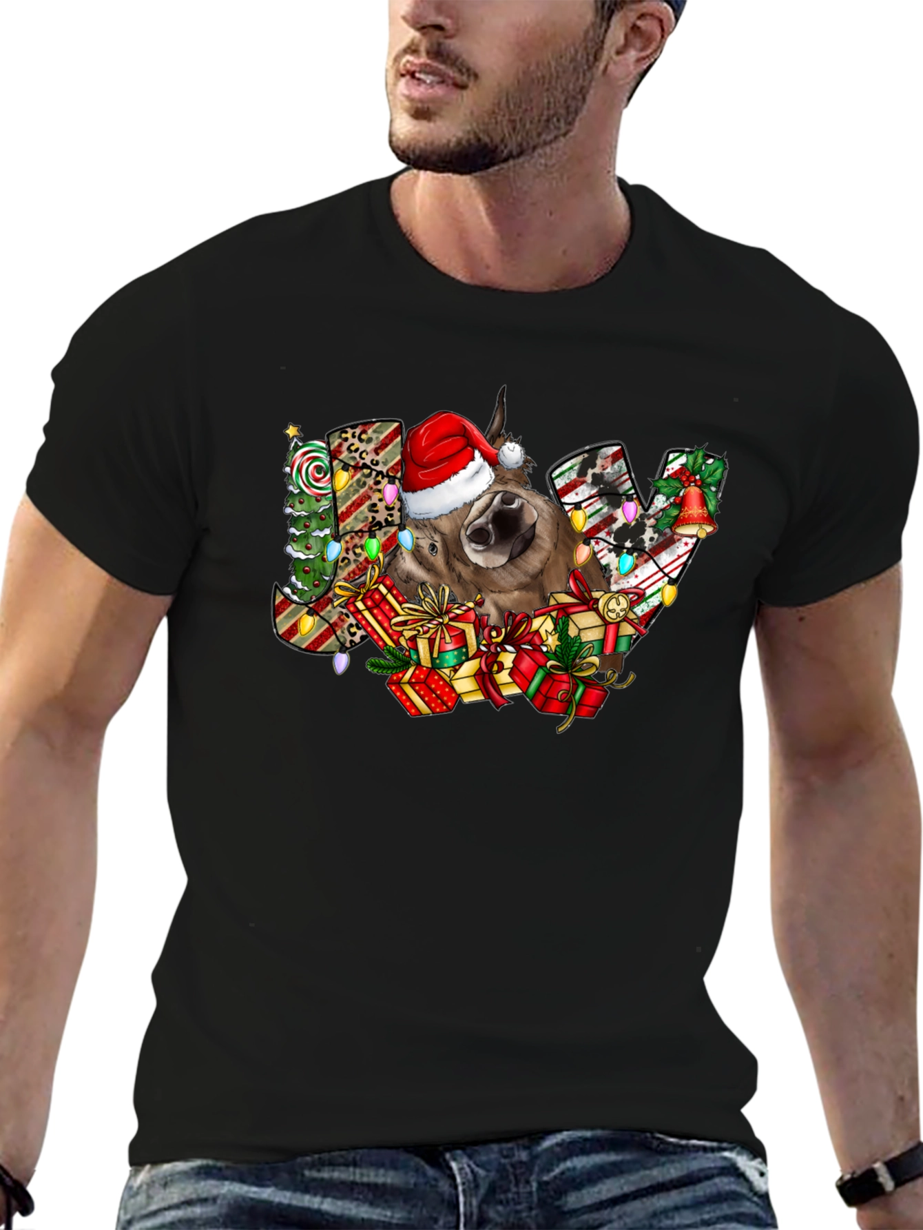 Festive Donkey Joy Christmas T-Shirt