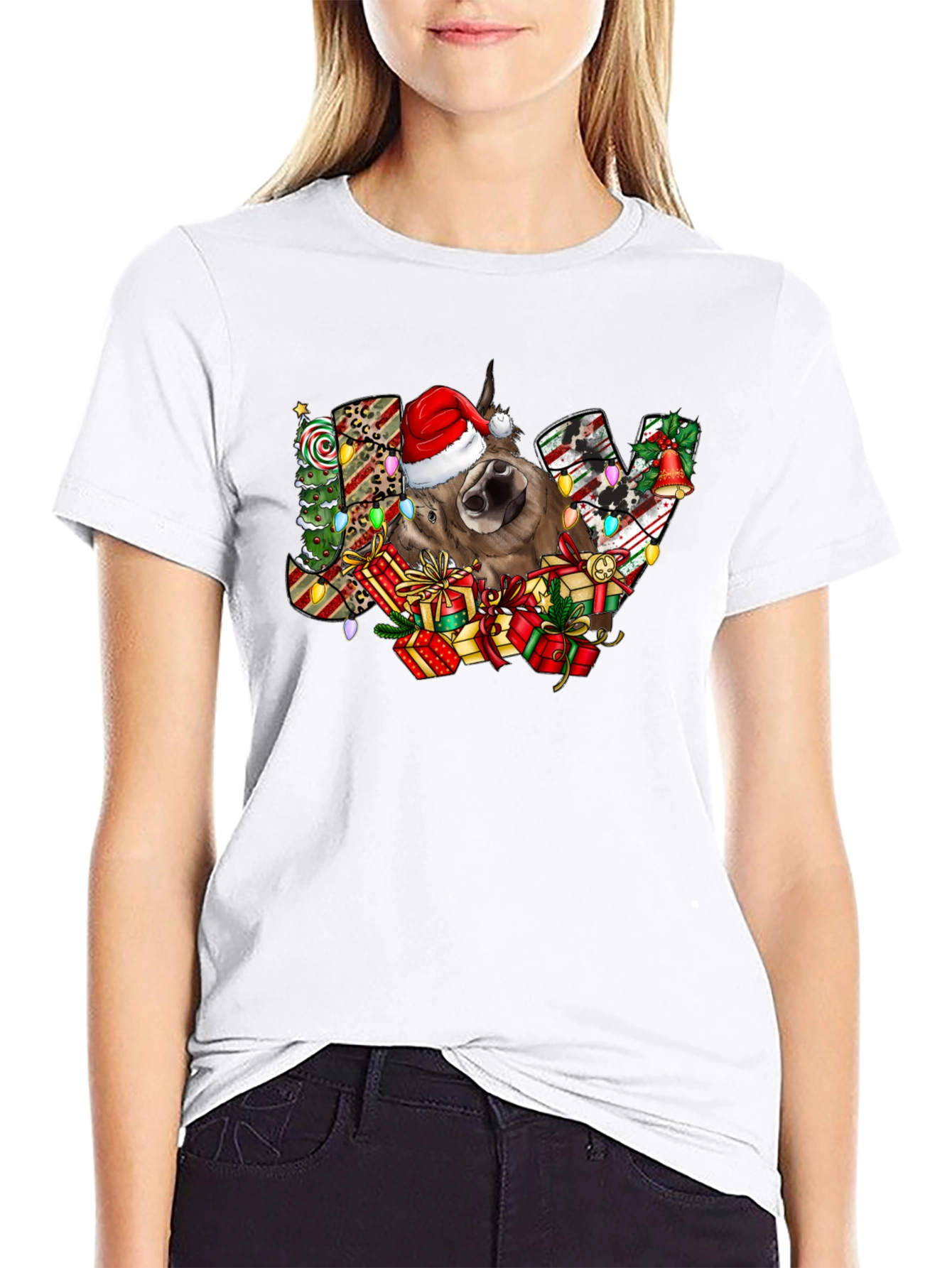 Festive Donkey Joy Christmas T-Shirt