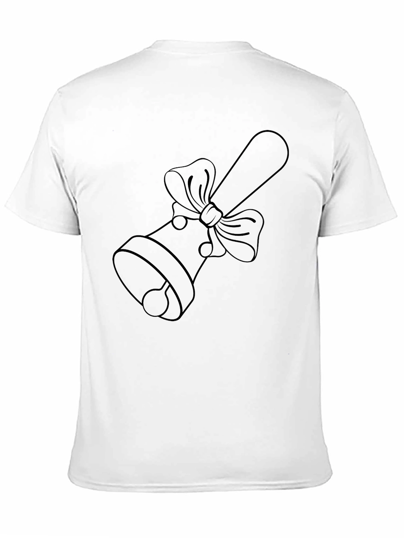 Festive Bell Graphic Tee - Black Cotton Blend