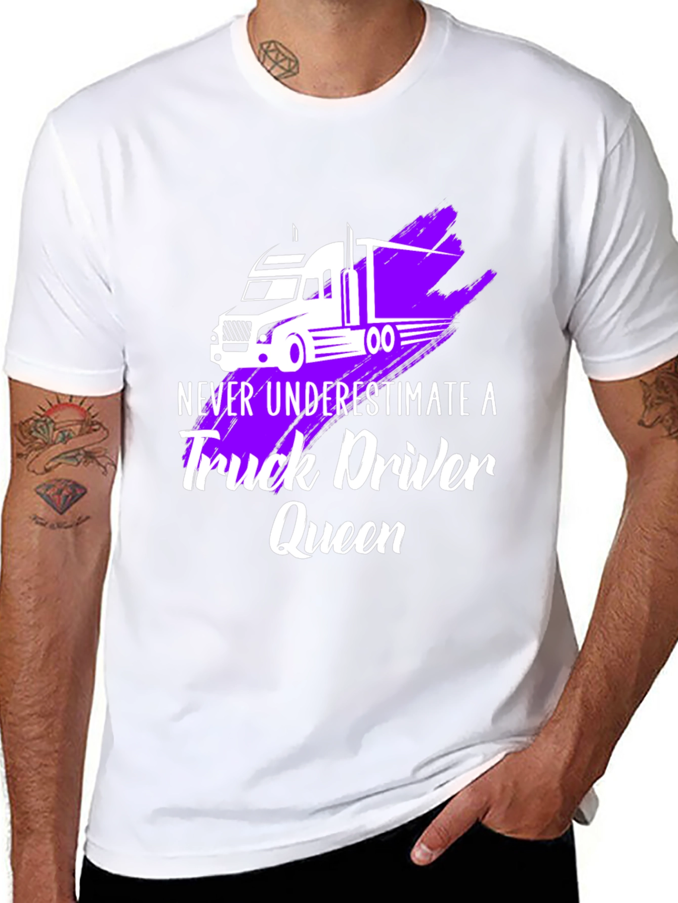 Truck Driver Queen Graphic T-Shirt
