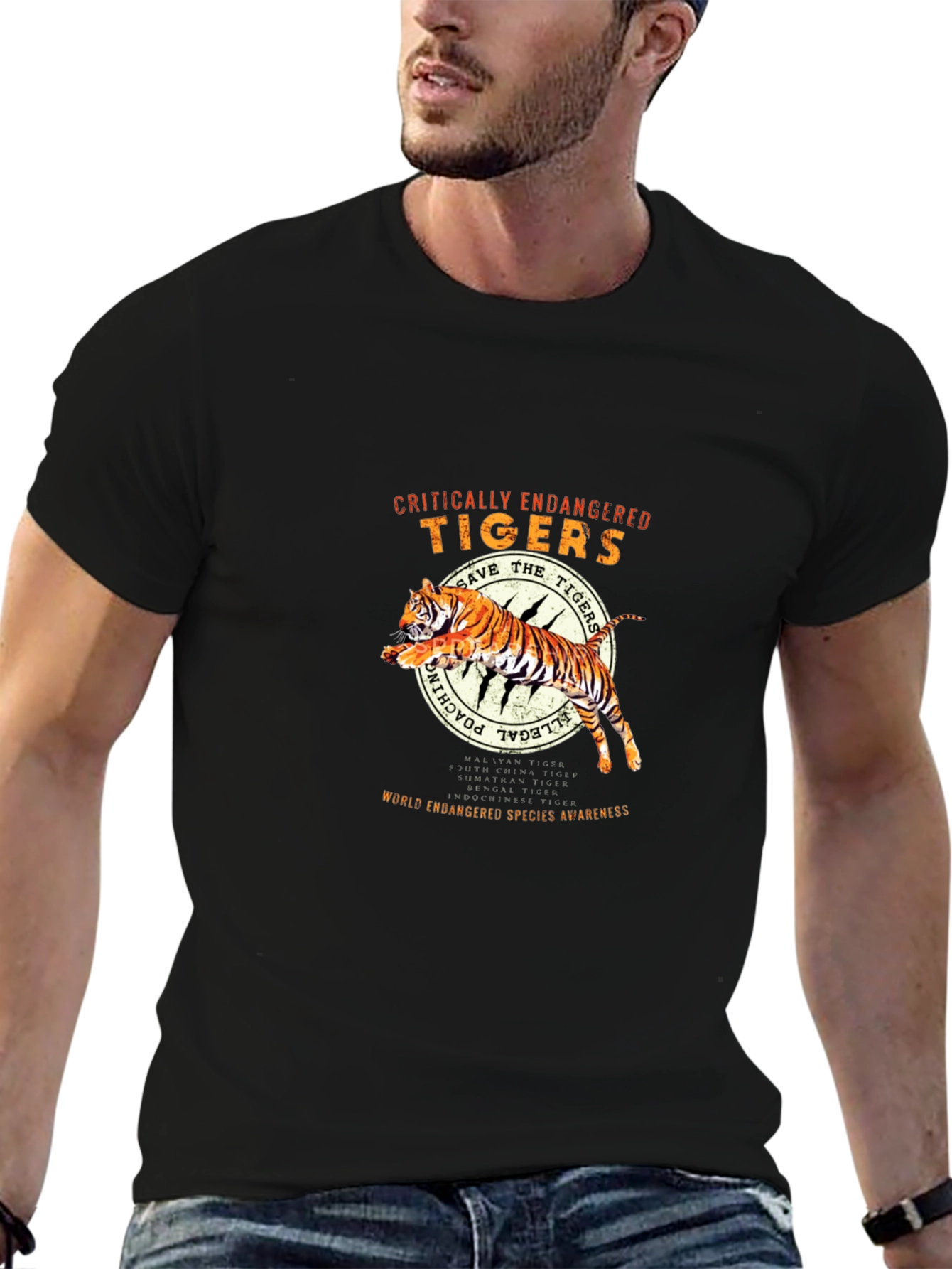 Critically Endangered Tigers T-Shirt - Save the Tigers!