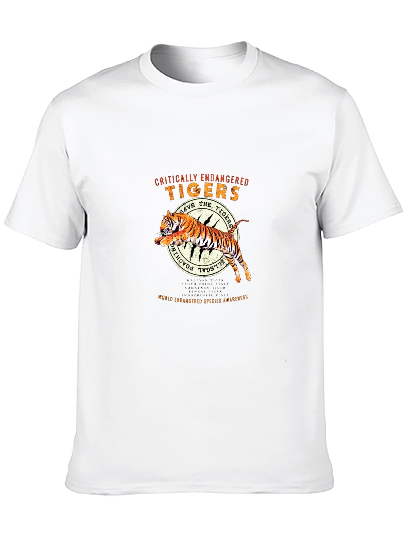Critically Endangered Tigers T-Shirt - Save the Tigers!