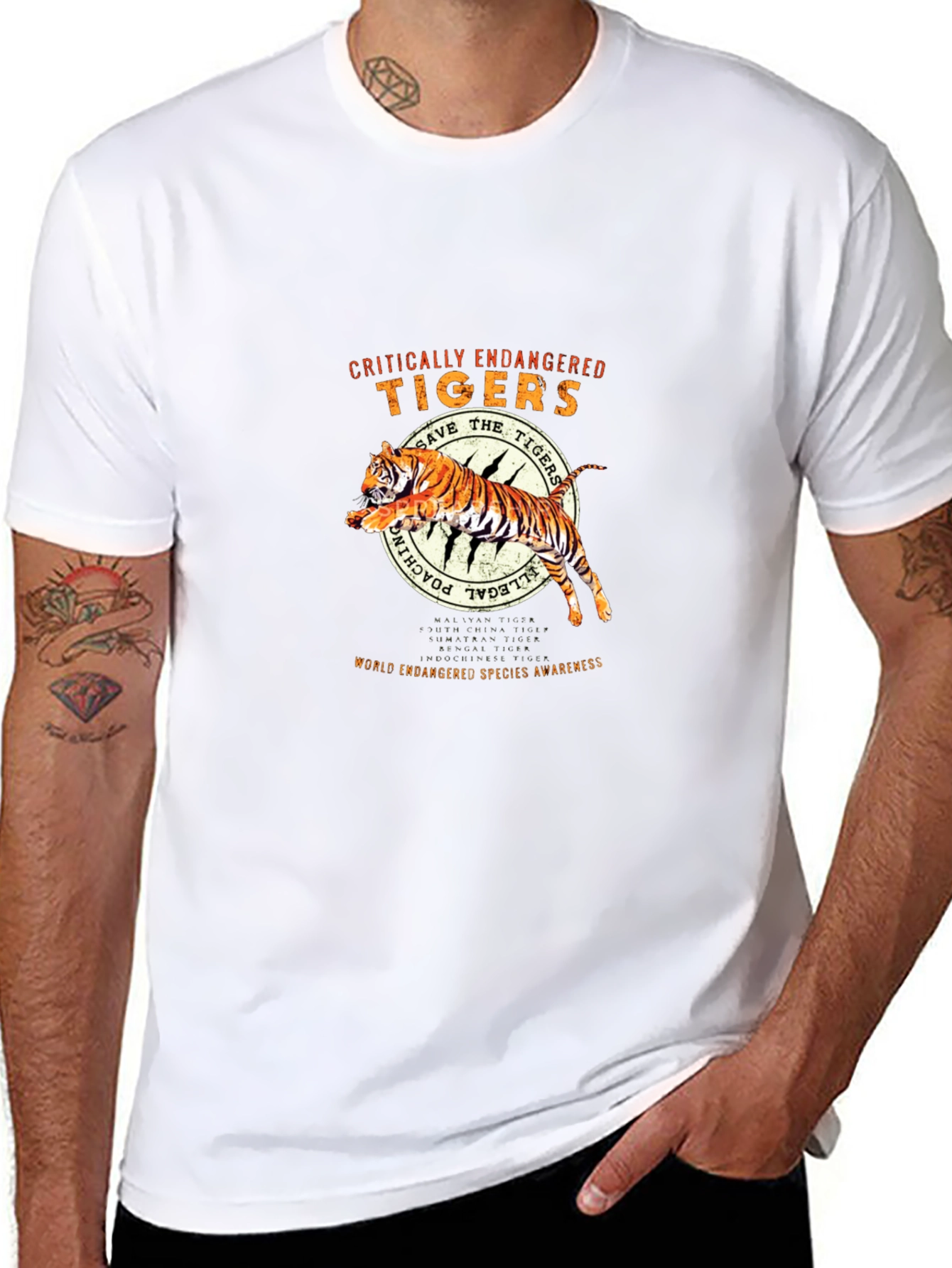 Critically Endangered Tigers T-Shirt - Save the Tigers!
