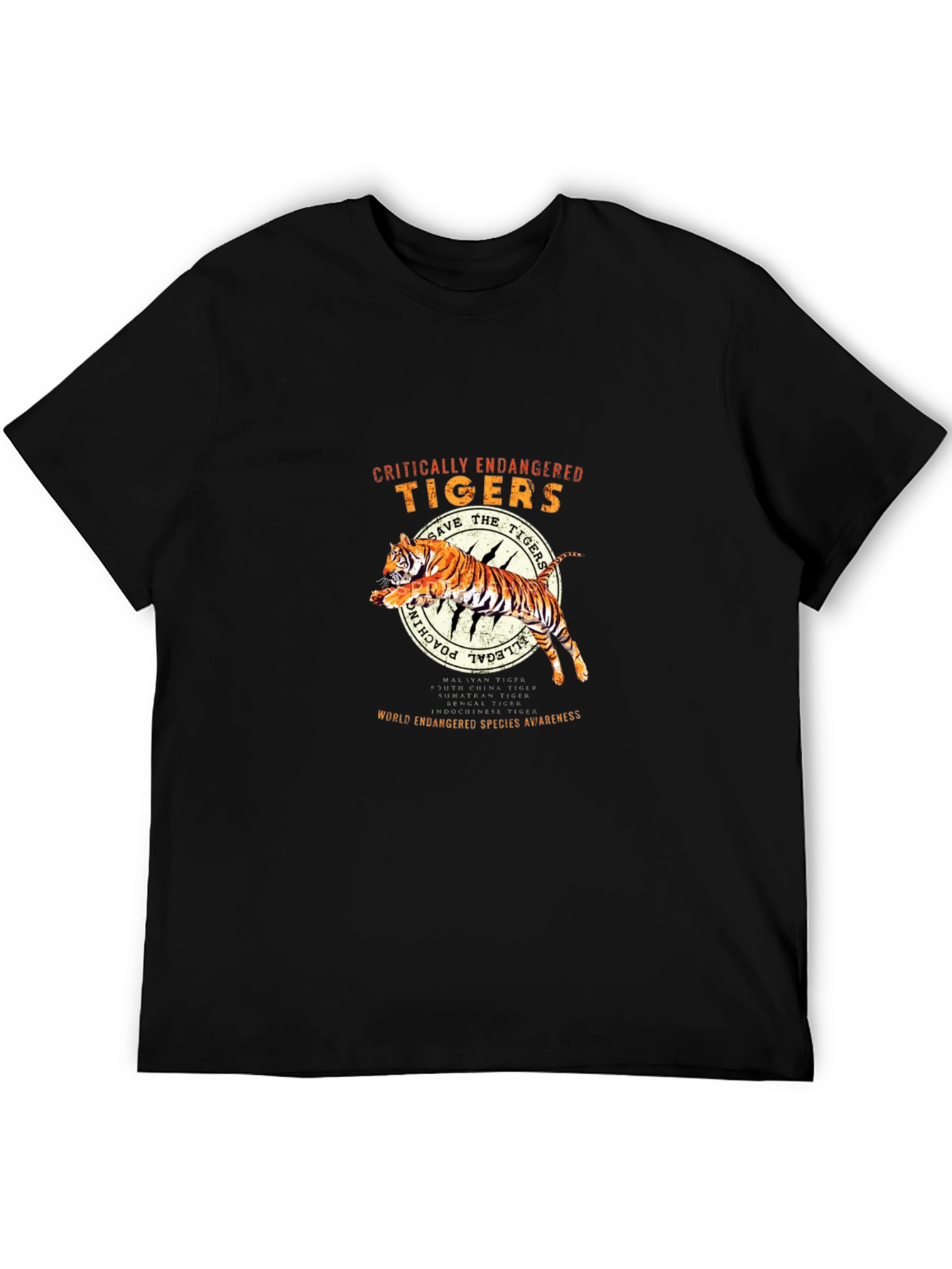 Critically Endangered Tigers T-Shirt - Save the Tigers!