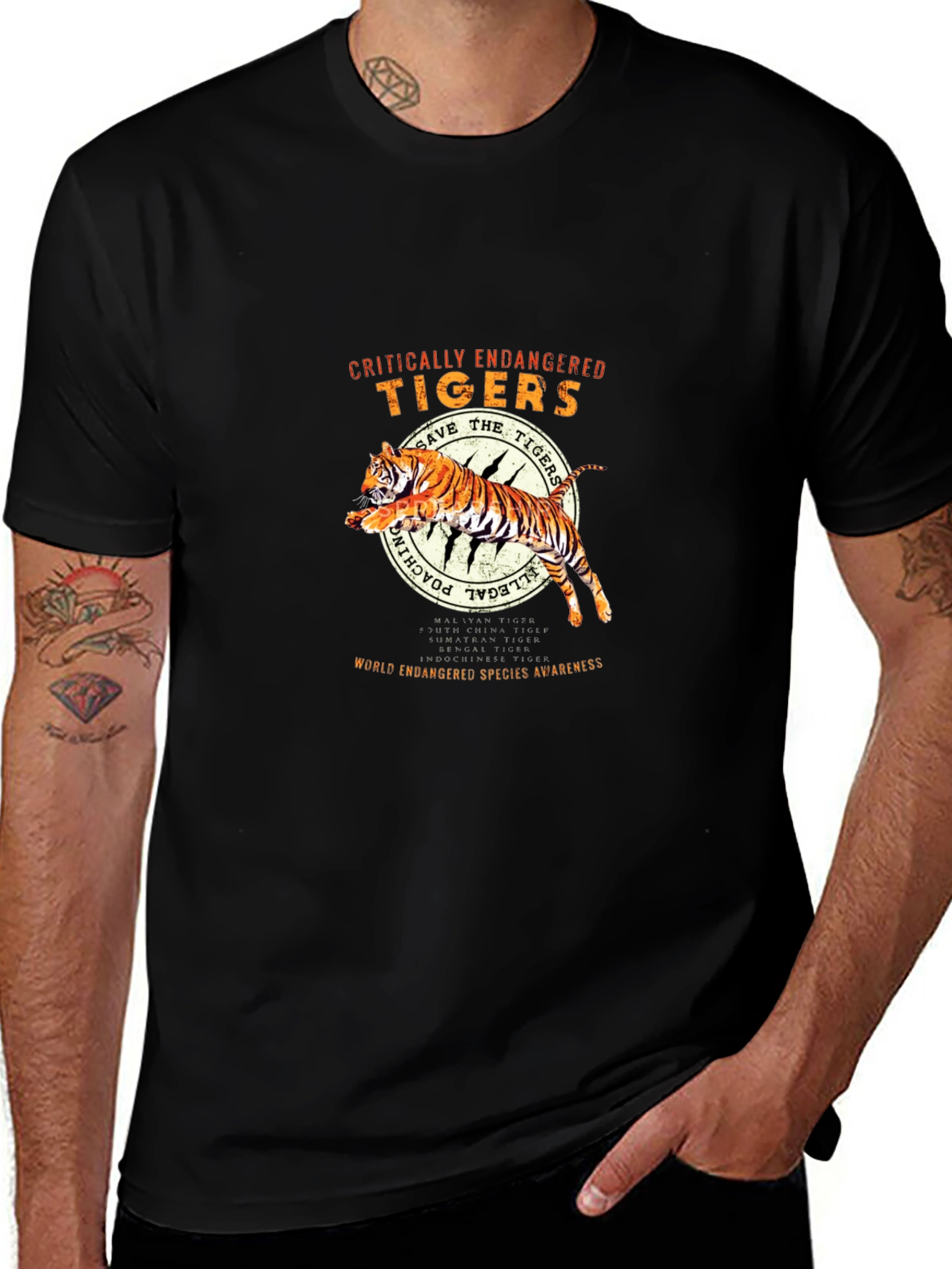 Critically Endangered Tigers T-Shirt - Save the Tigers!