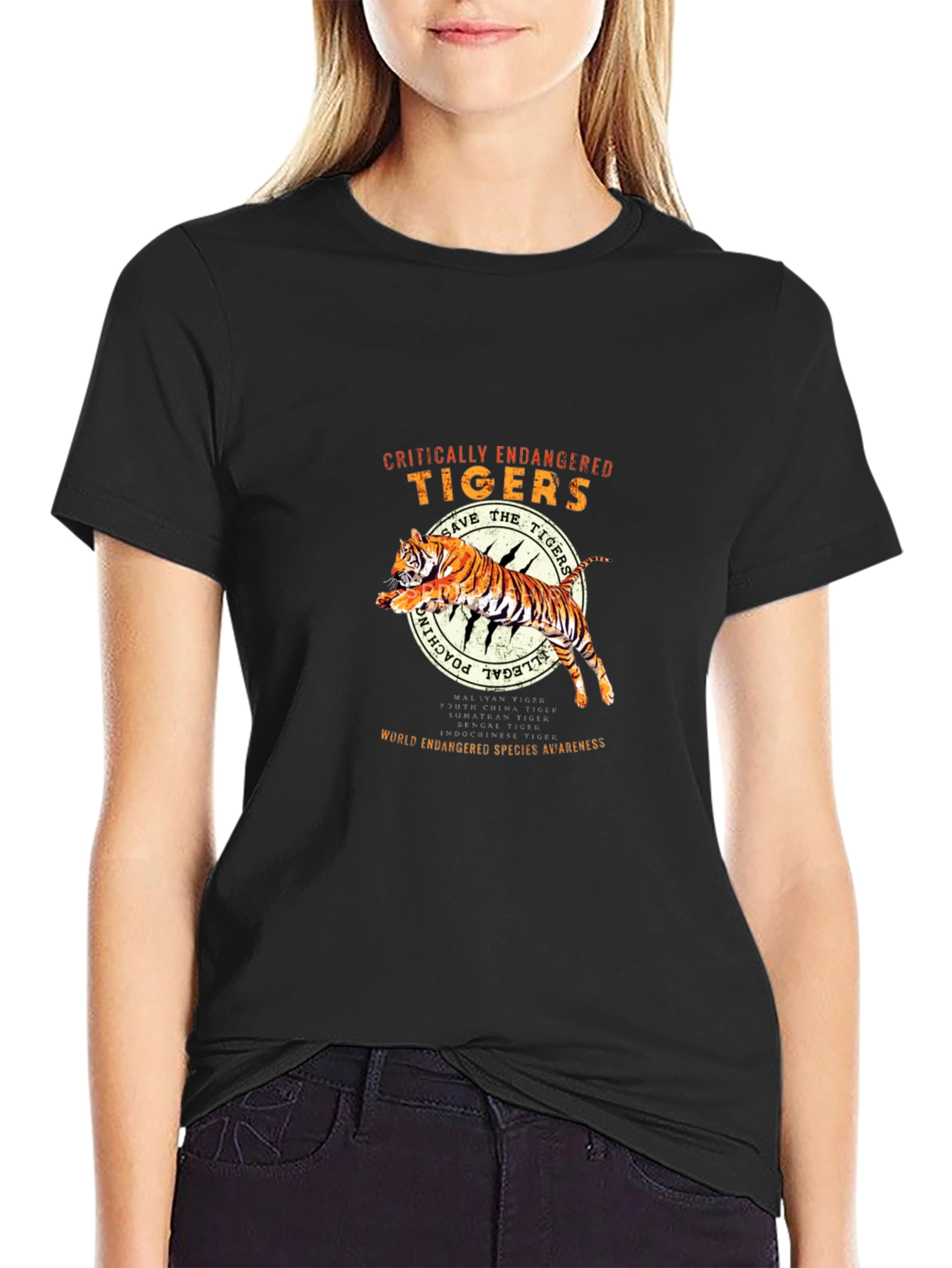 Critically Endangered Tigers T-Shirt - Save the Tigers!