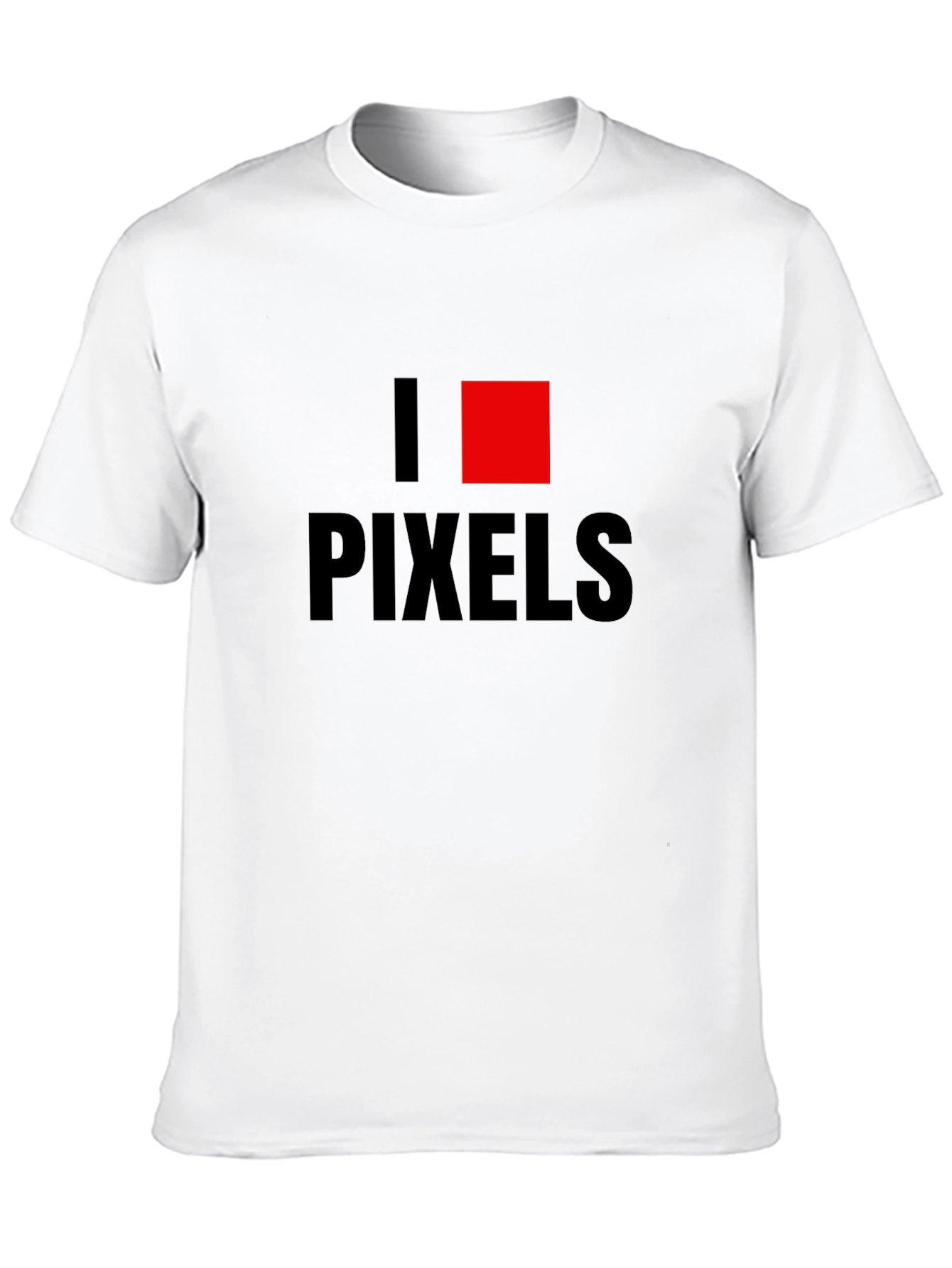 I Heart Pixels Black T-Shirt - Graphic Design Love