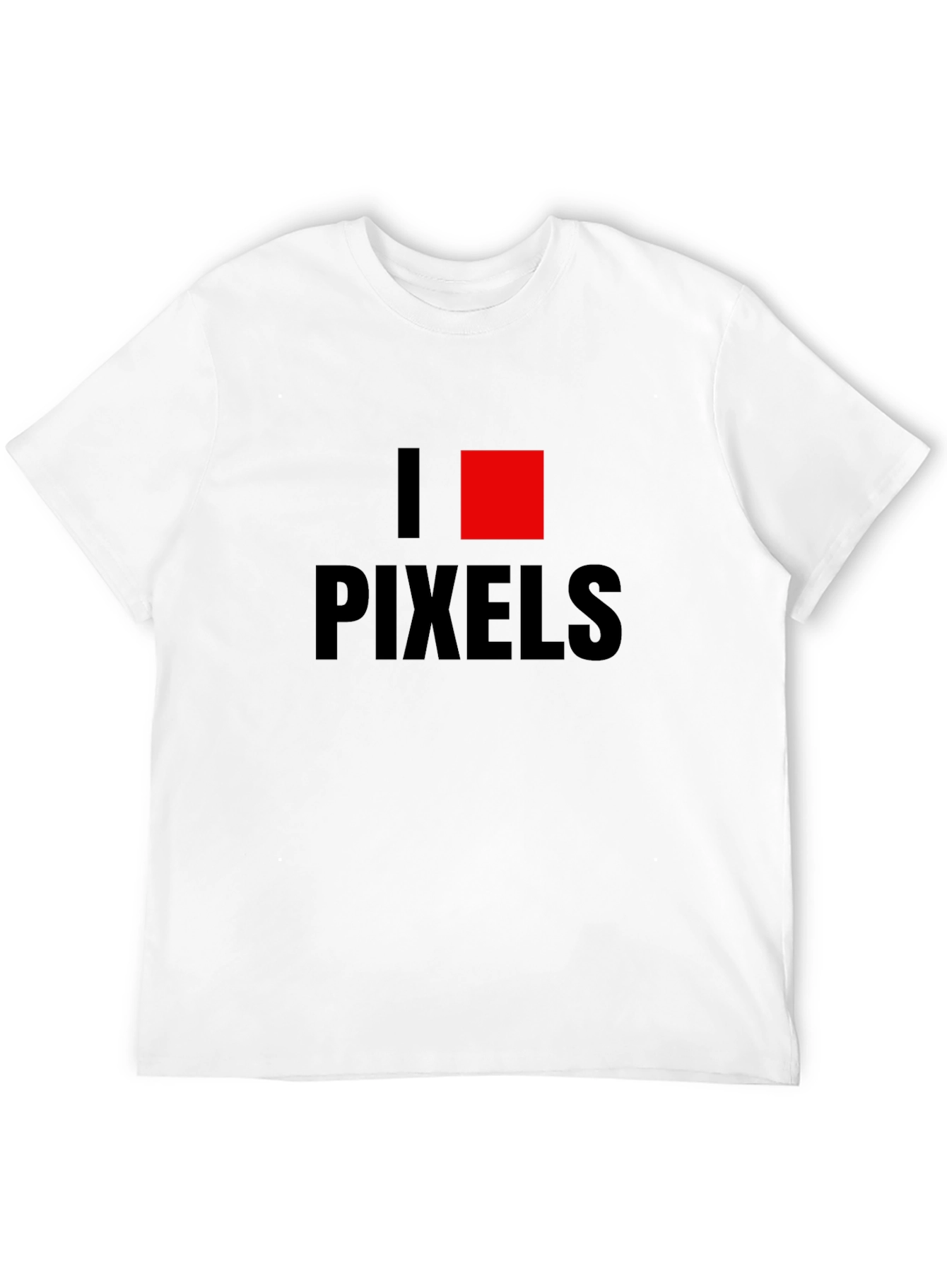 I Heart Pixels Black T-Shirt - Graphic Design Love