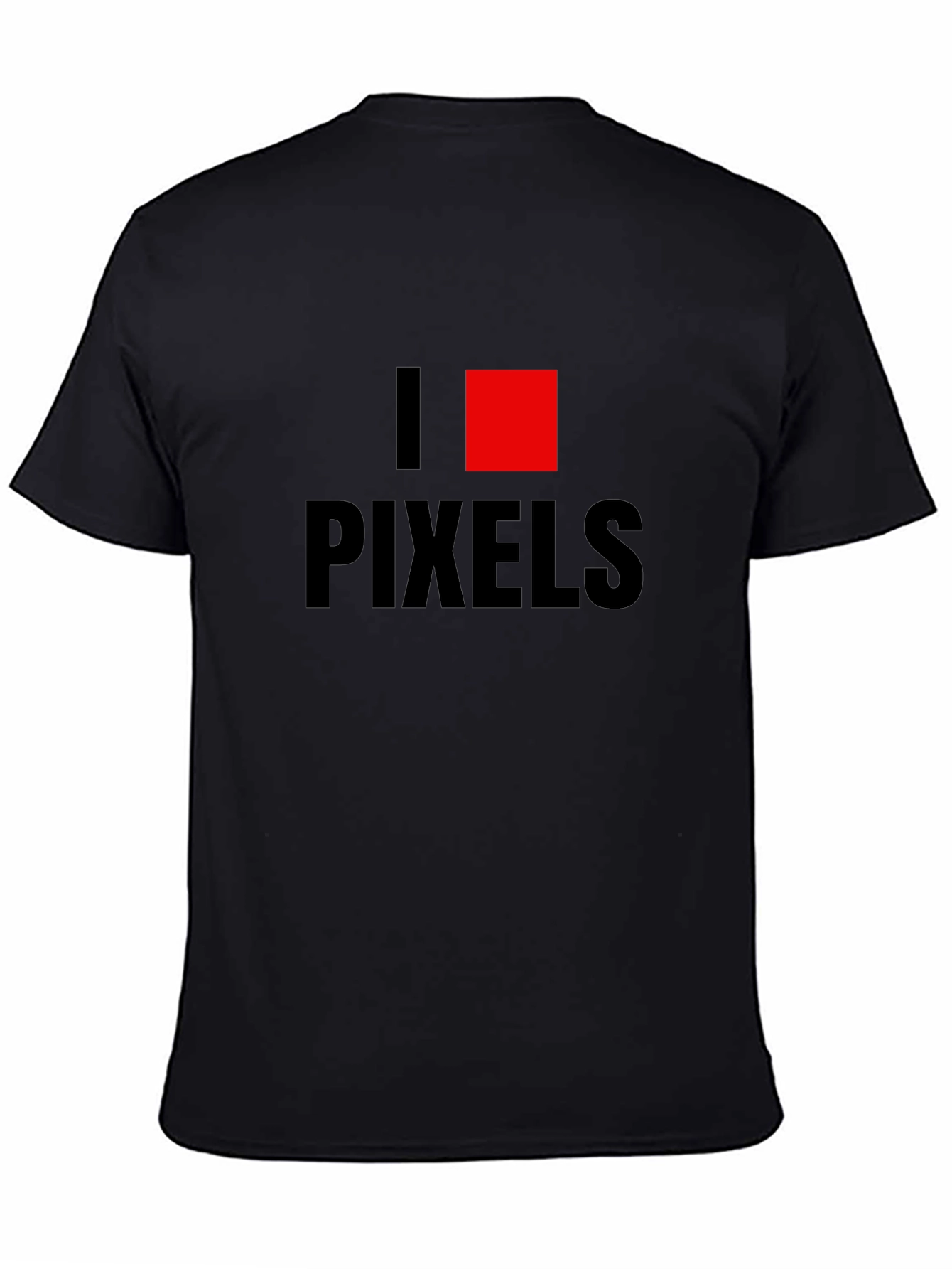 I Heart Pixels Black T-Shirt - Graphic Design Love