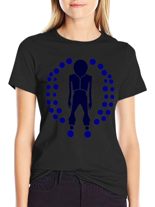 Abstract Circle Man Graphic T-Shirt - Black