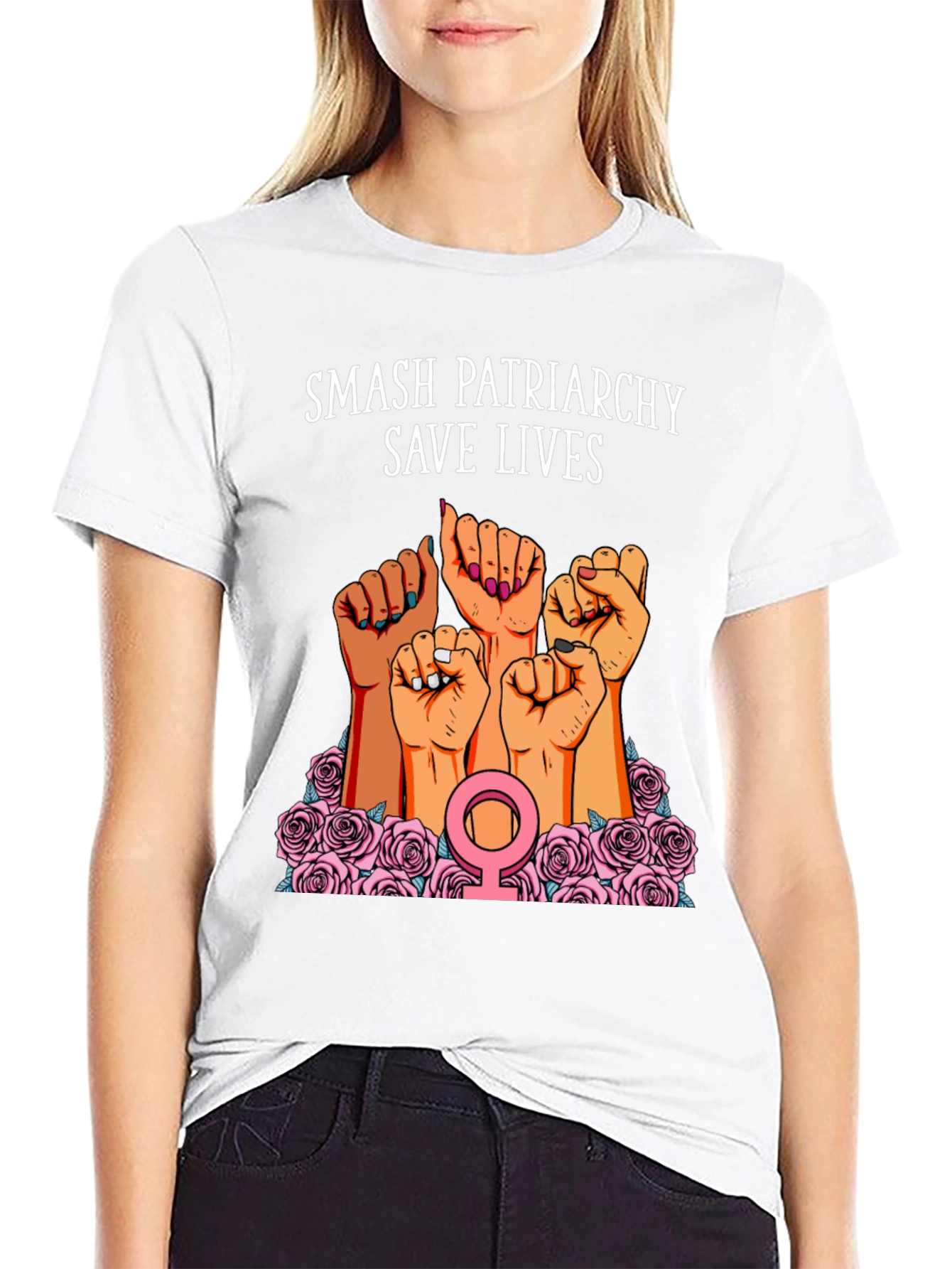 Smash Patriarchy Save Lives Graphic T-Shirt