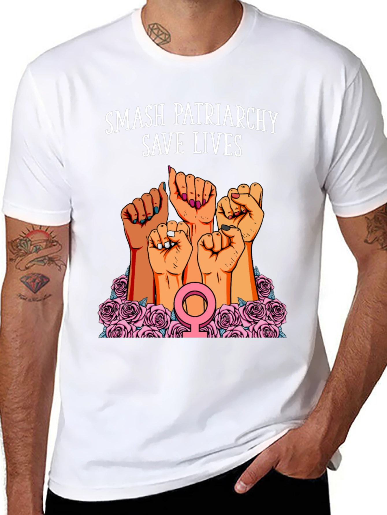 Smash Patriarchy Save Lives Graphic T-Shirt