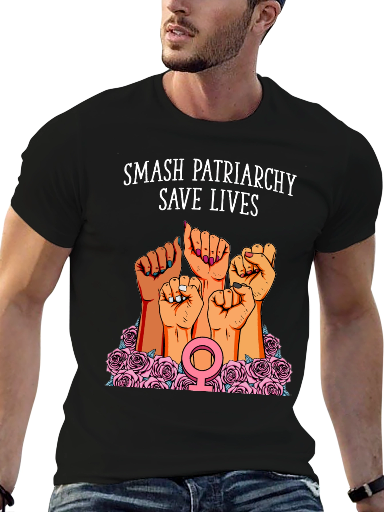 Smash Patriarchy Save Lives Graphic T-Shirt