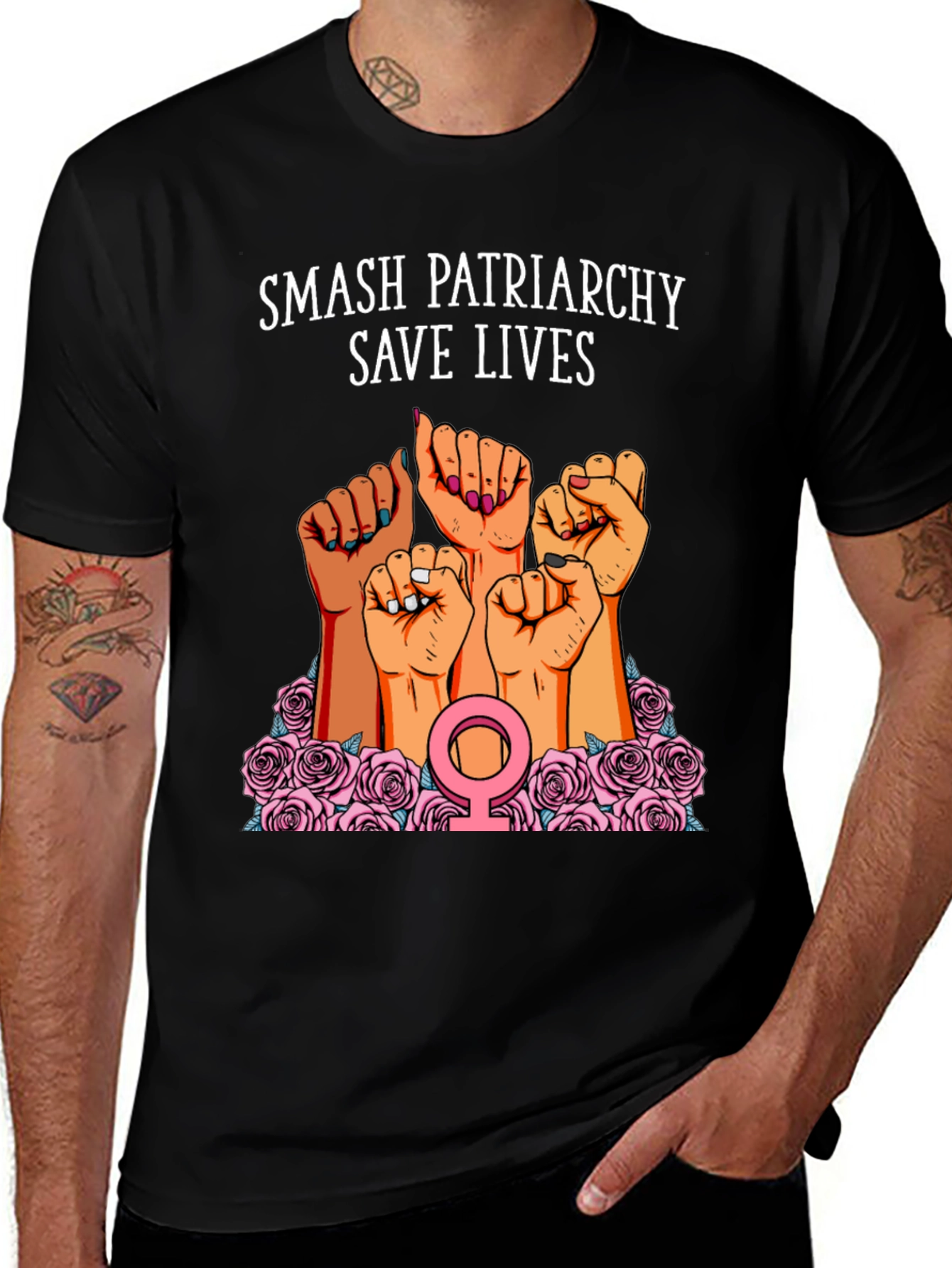 Smash Patriarchy Save Lives Graphic T-Shirt