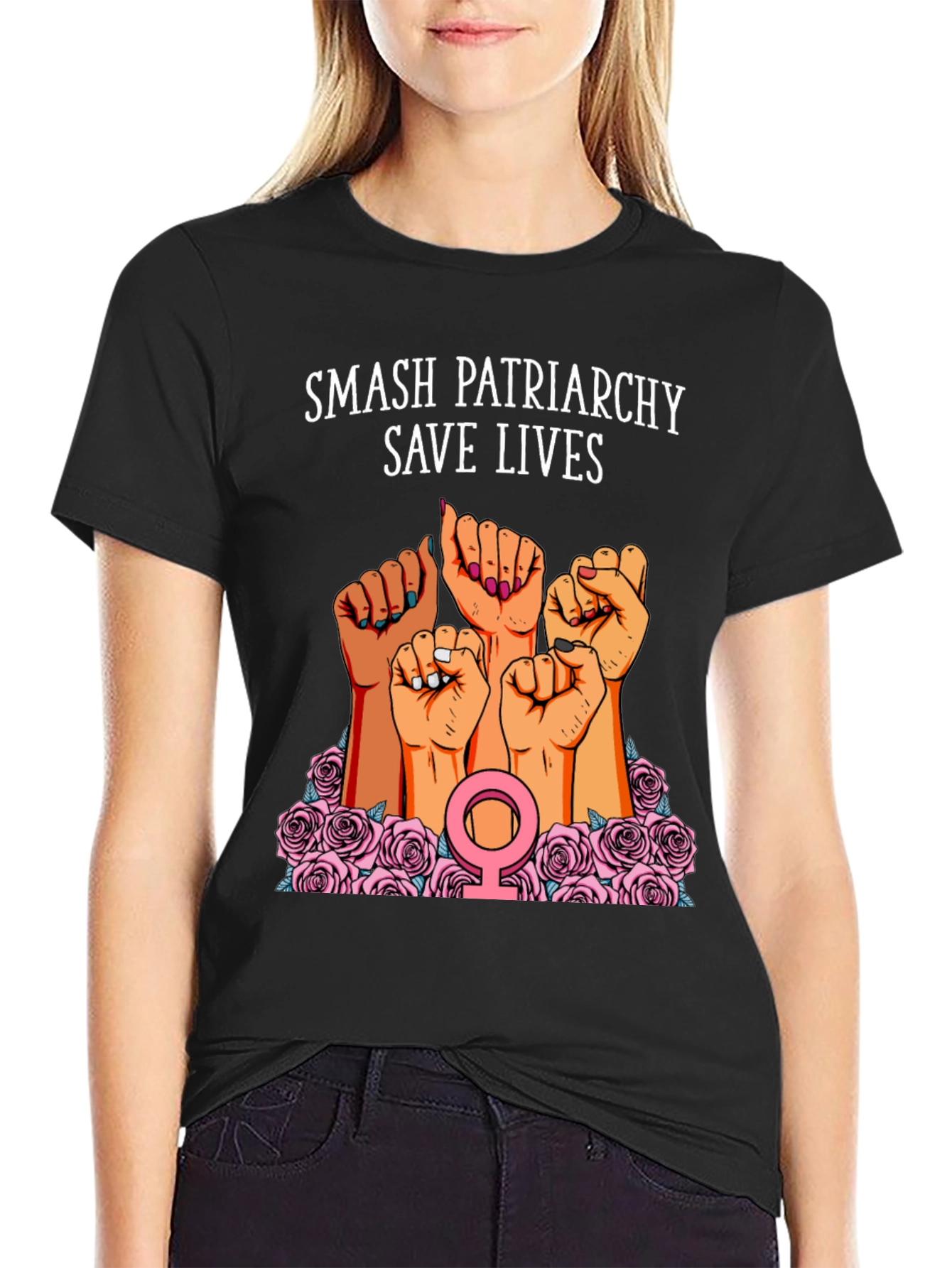 Smash Patriarchy Save Lives Graphic T-Shirt