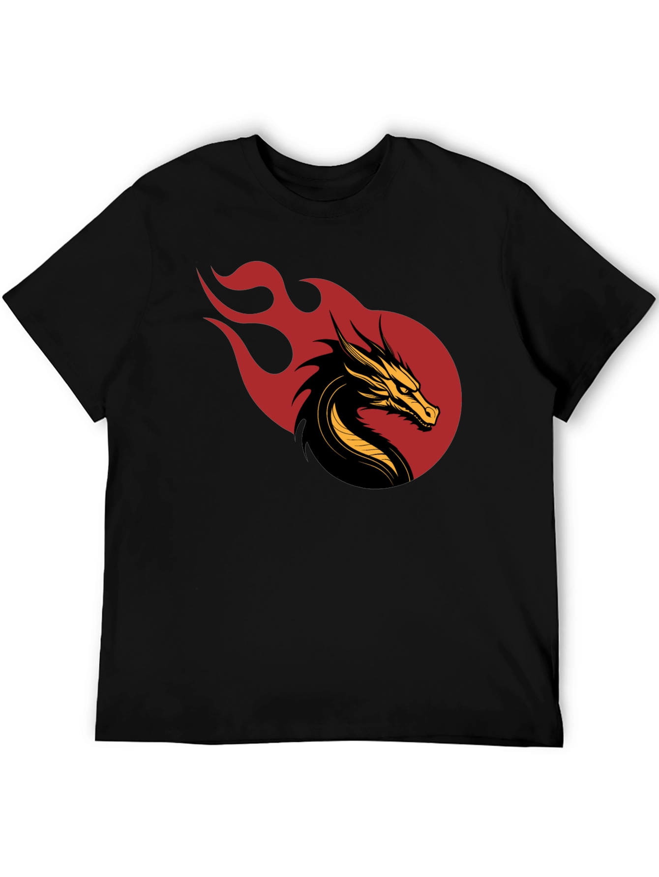 Dragon Fire Graphic Black T-Shirt