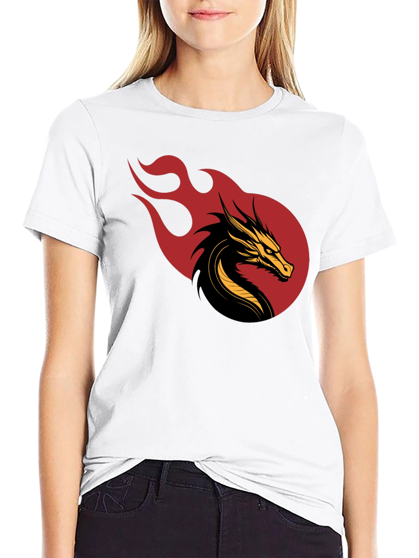 Dragon Fire Graphic Black T-Shirt
