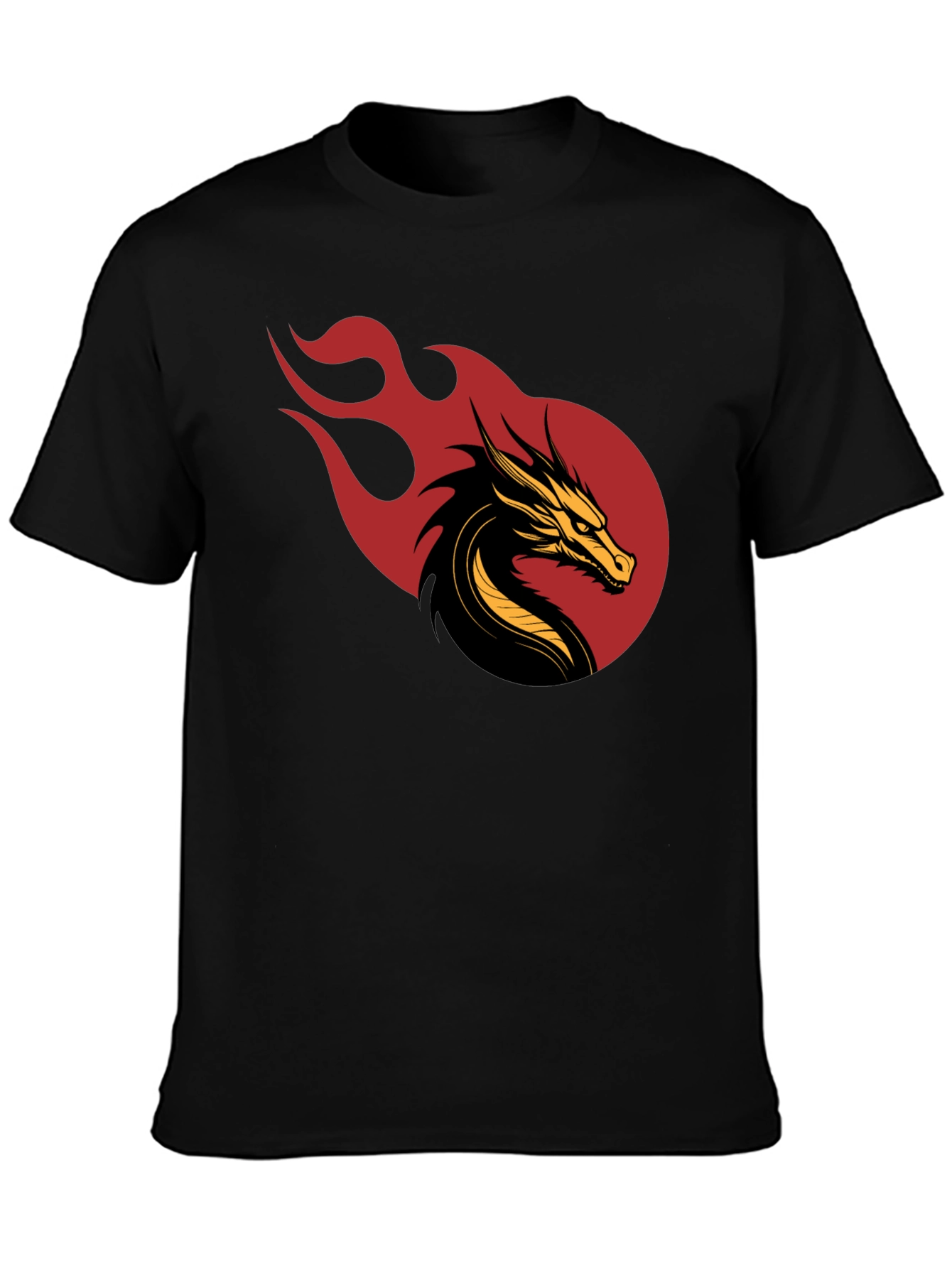 Dragon Fire Graphic Black T-Shirt