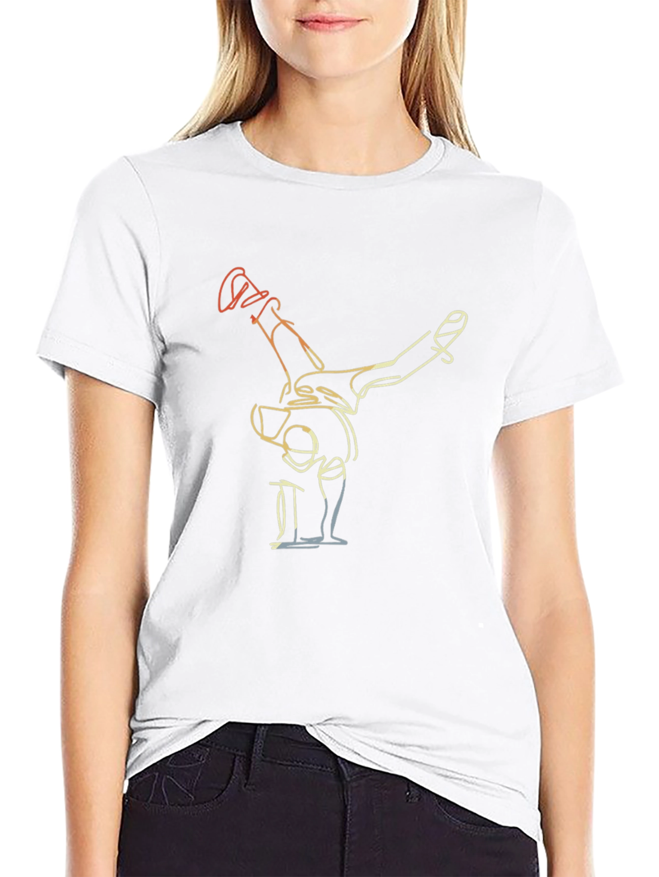 Cool Breakdancer Graphic Tee - Black