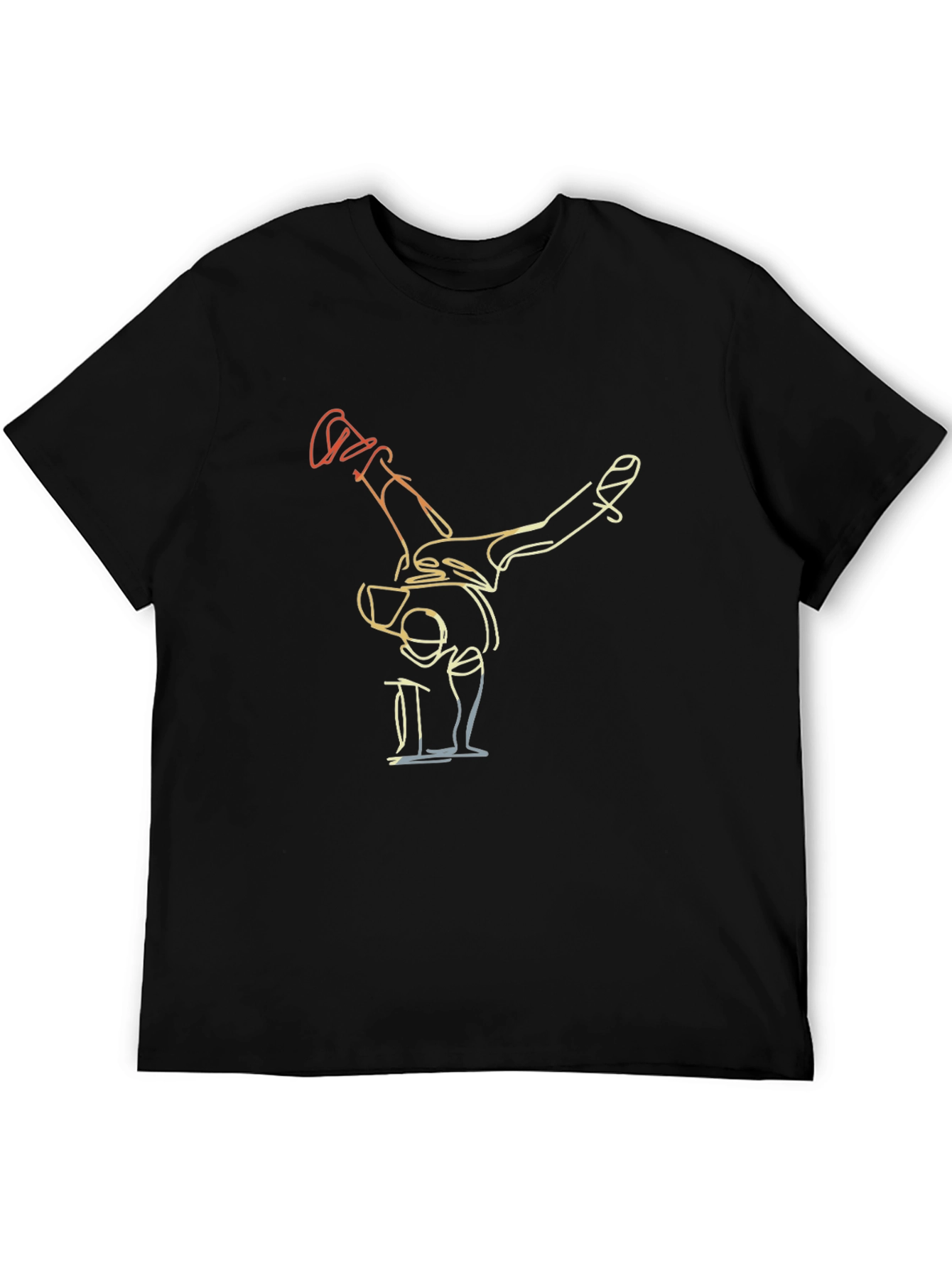 Cool Breakdancer Graphic Tee - Black