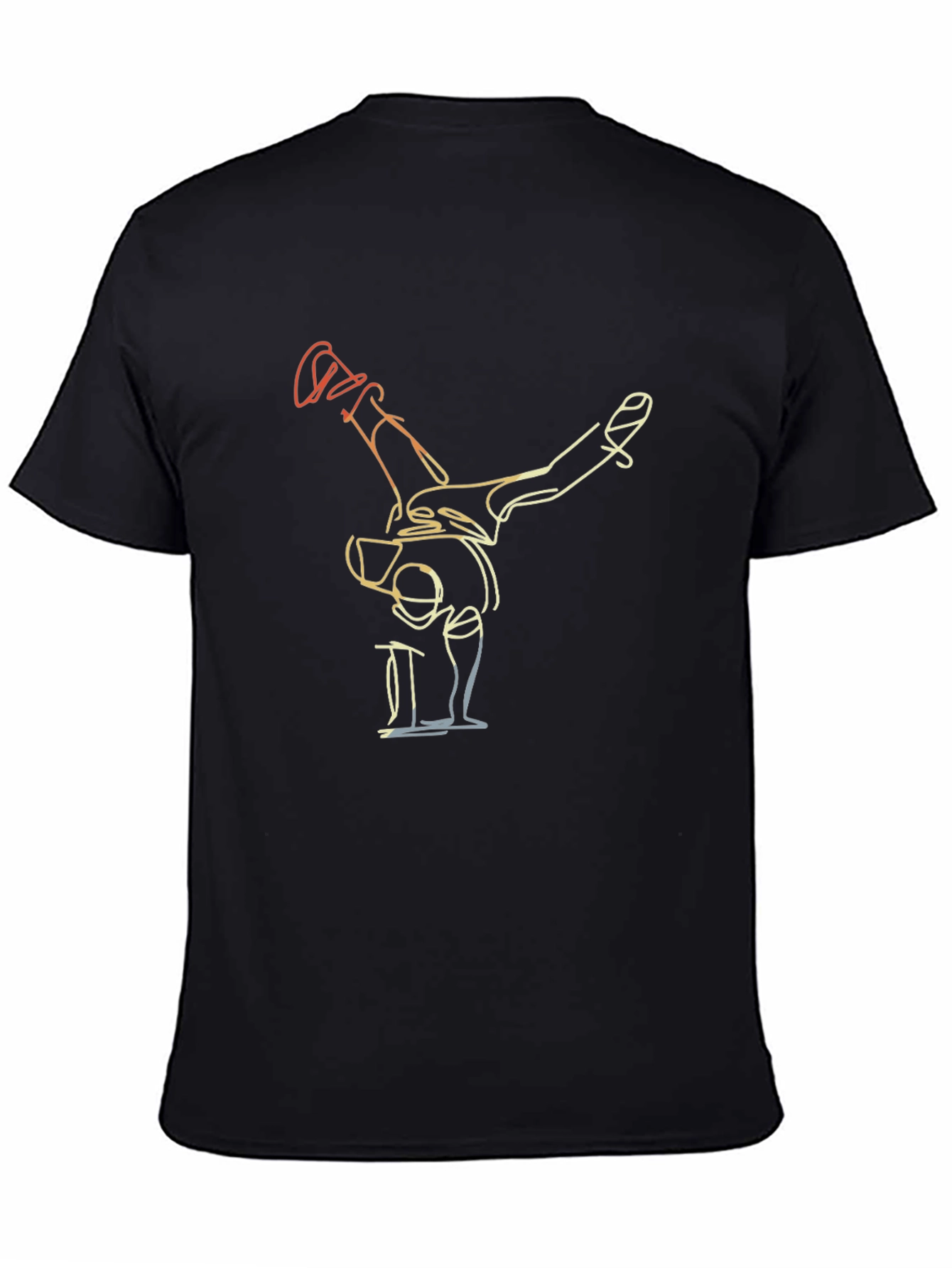 Cool Breakdancer Graphic Tee - Black
