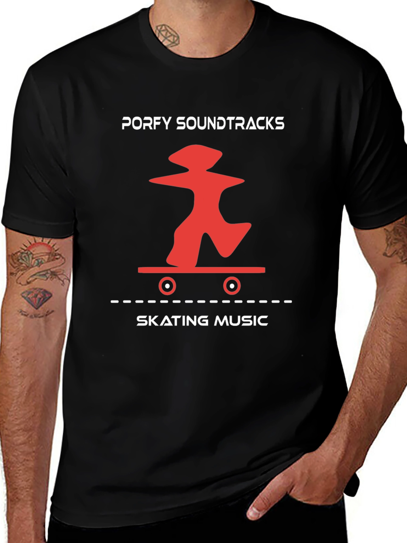 Porfy Soundtracks Skating Music Graphic Tee
